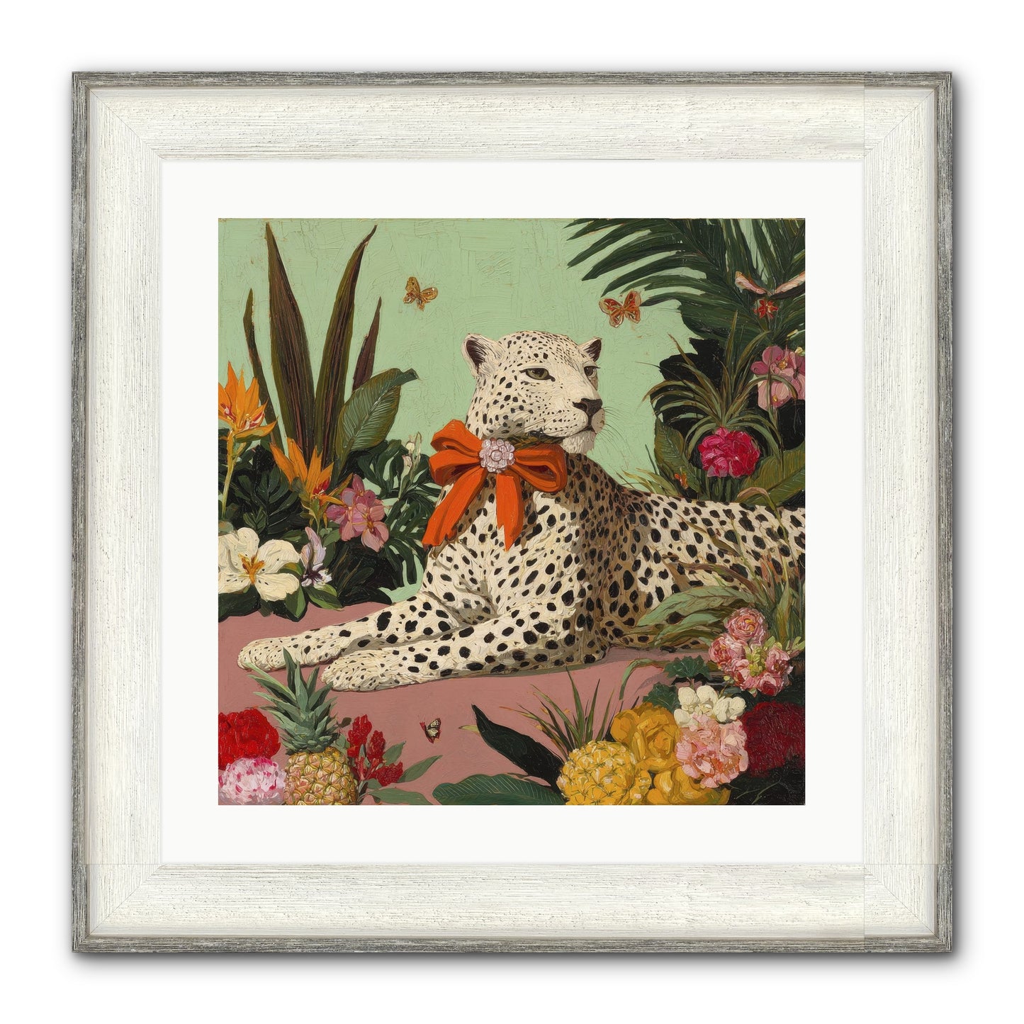 The Secret Terrace Framed Print - Driftwood White 20x20