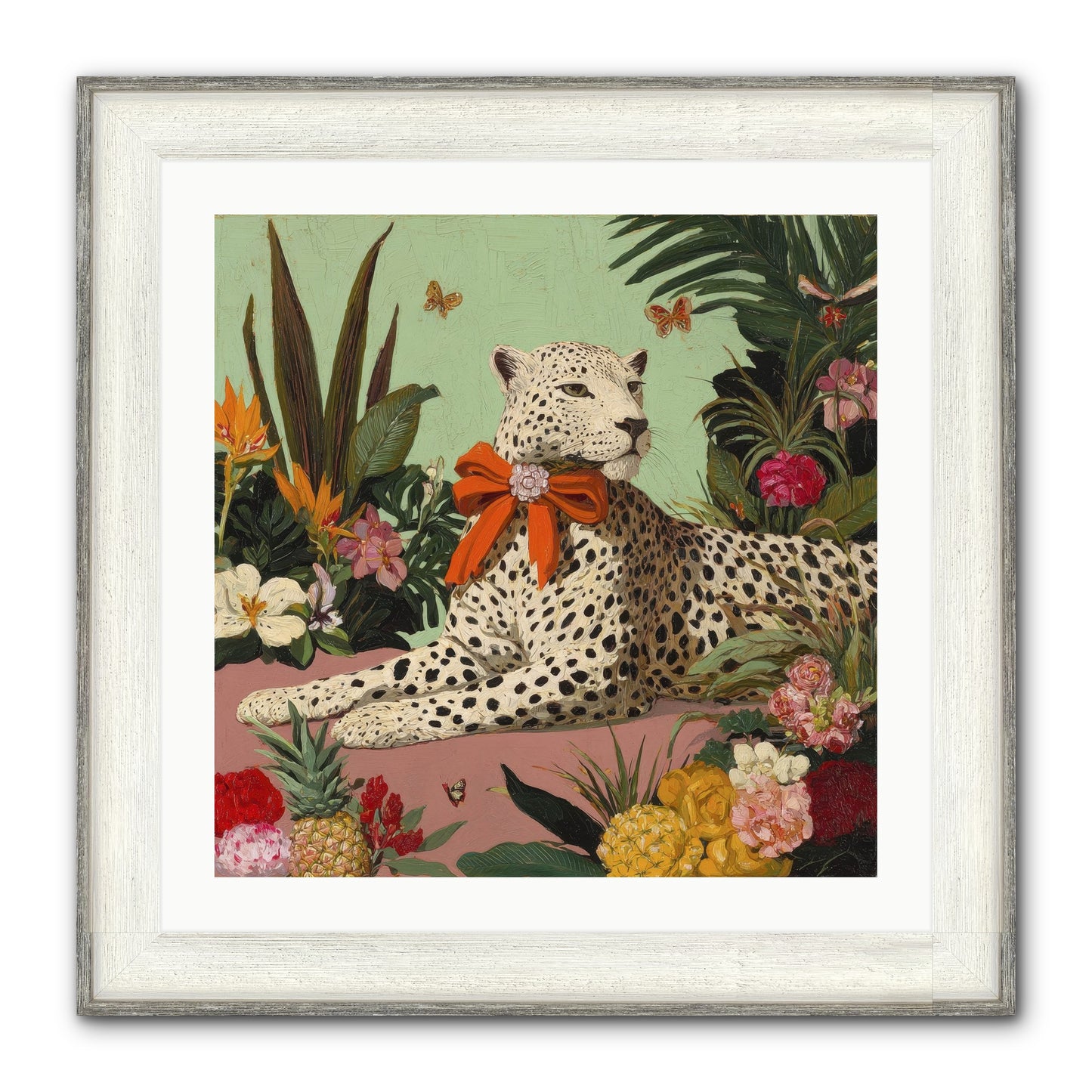 The Secret Terrace Framed Print - Driftwood White 24x24