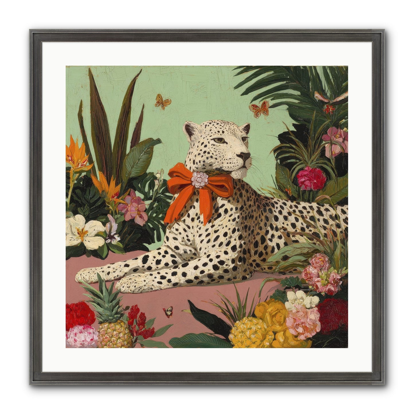 The Secret Terrace Framed Print - Slimwoods Black/Silver 24x24