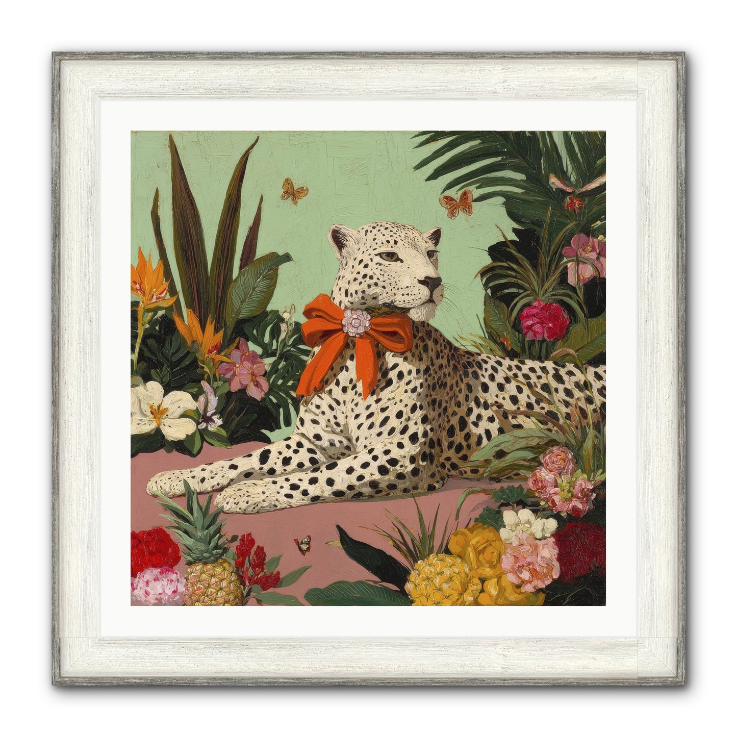 The Secret Terrace Framed Print - Driftwood White 30x30