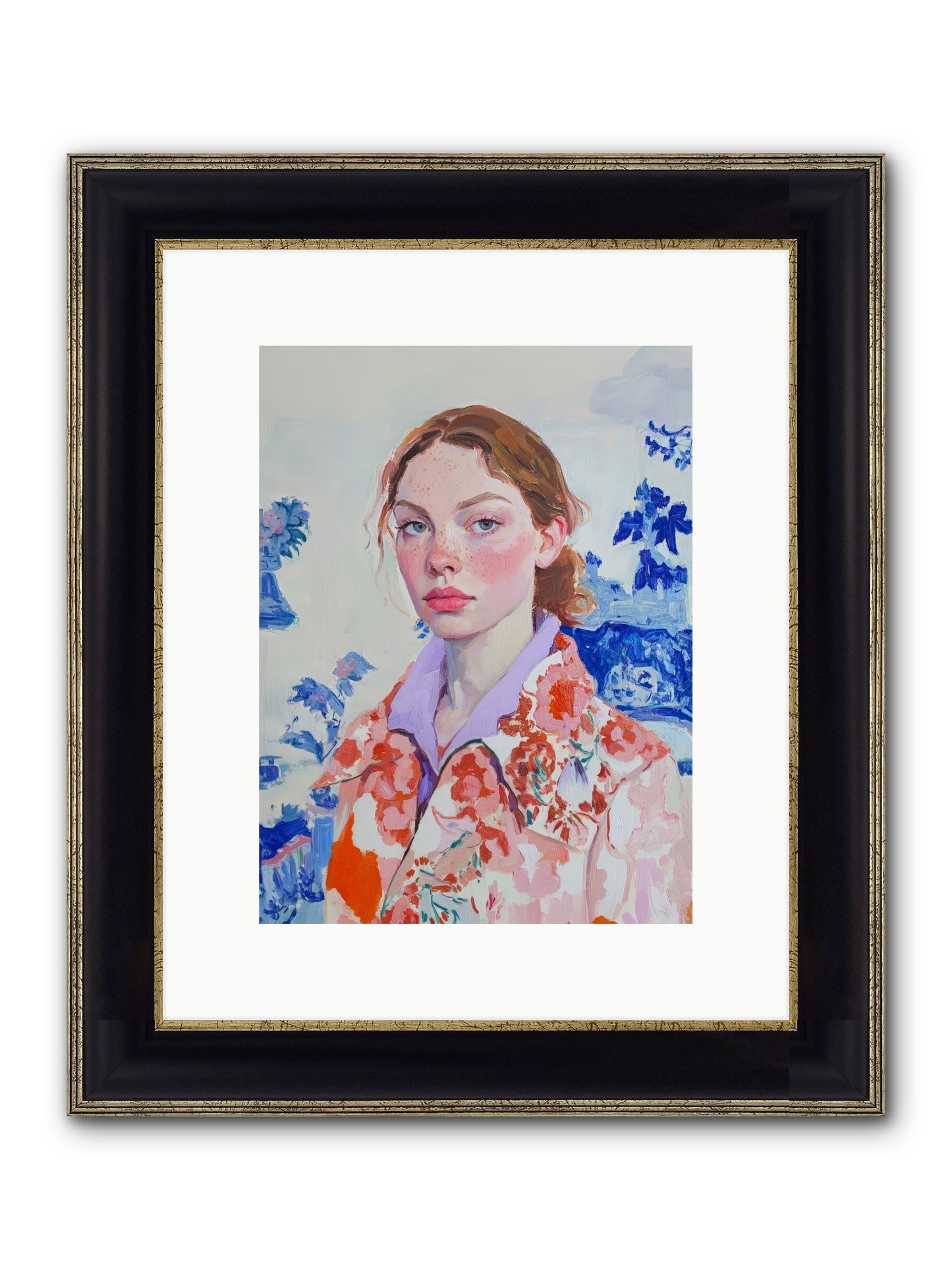 The Seine's Last Wanderer Framed Print - Black & Gold 9x12