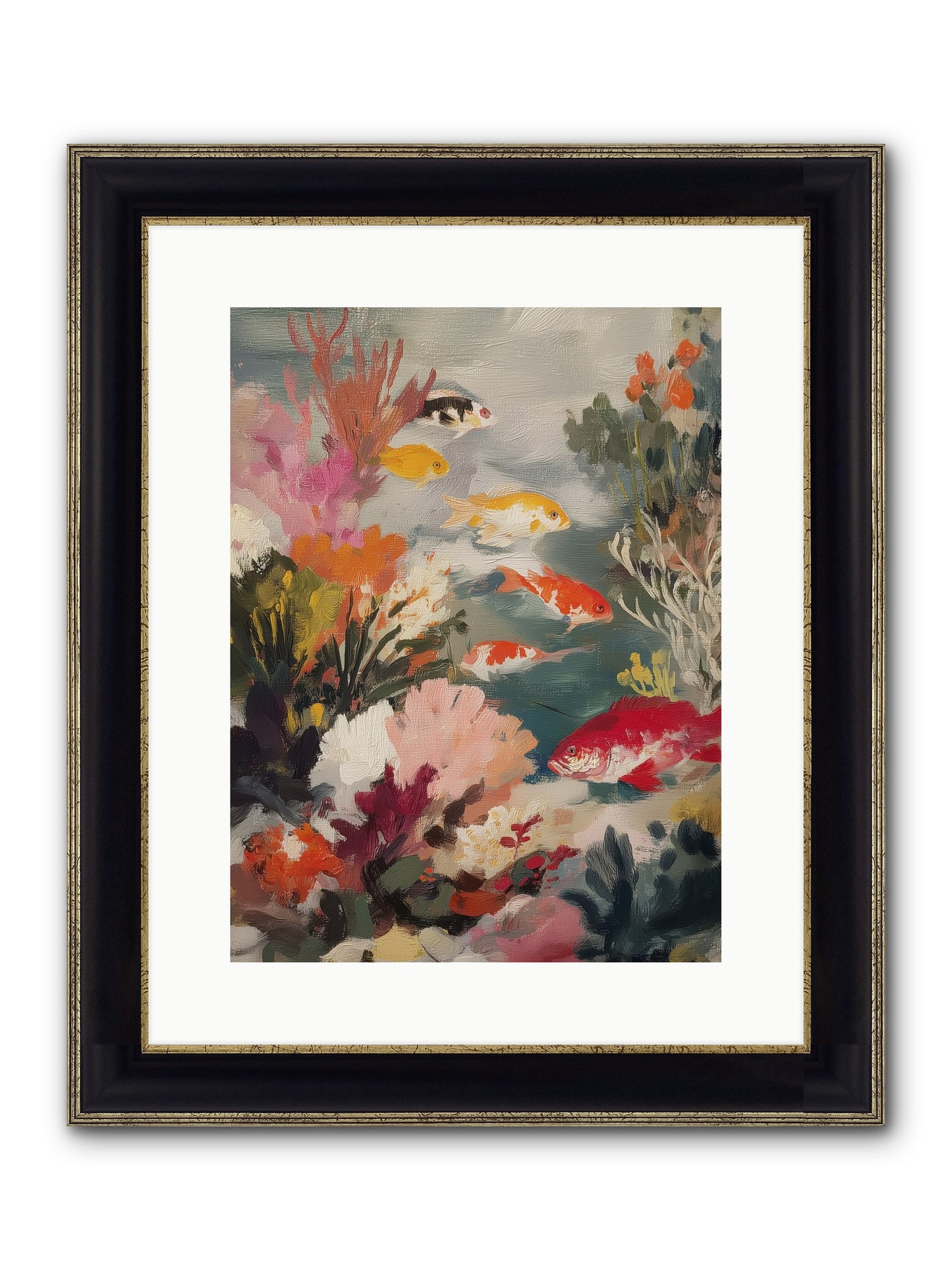 The Shallows Framed Print - Black & Gold 12x16