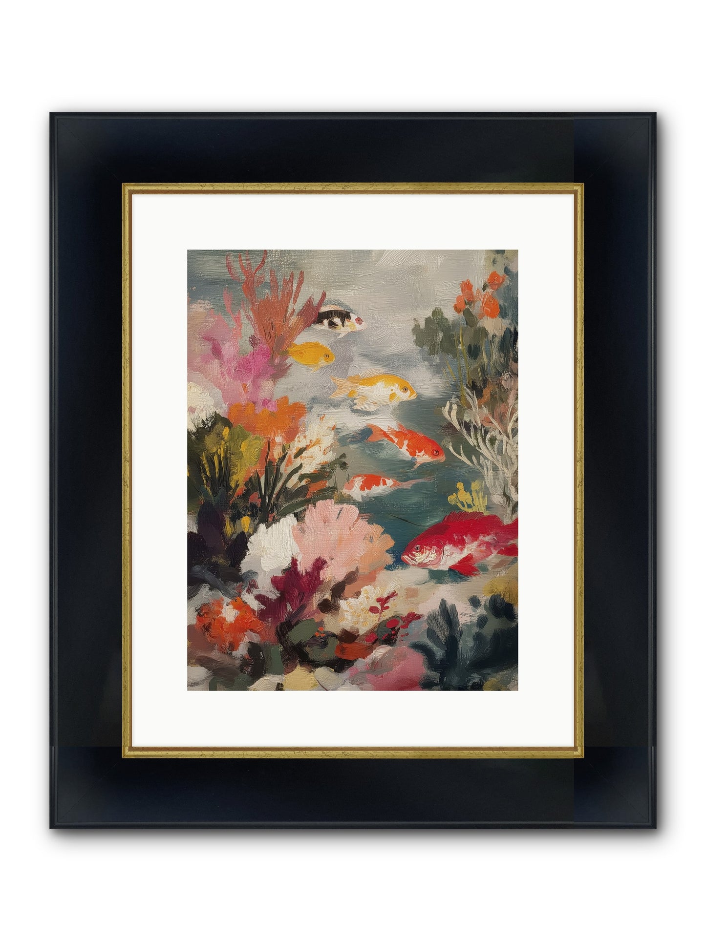The Shallows Framed Print - Wide Black w/Gold 12x16