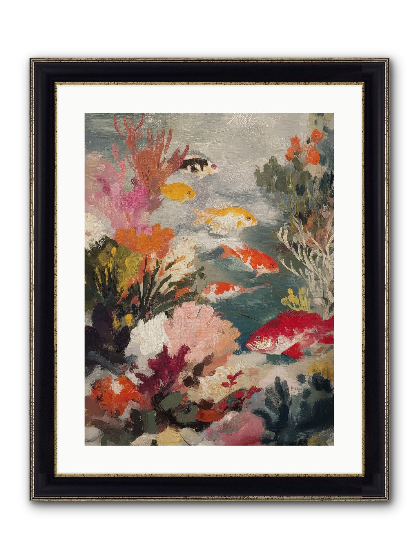 The Shallows Framed Print - Black & Gold 18x24