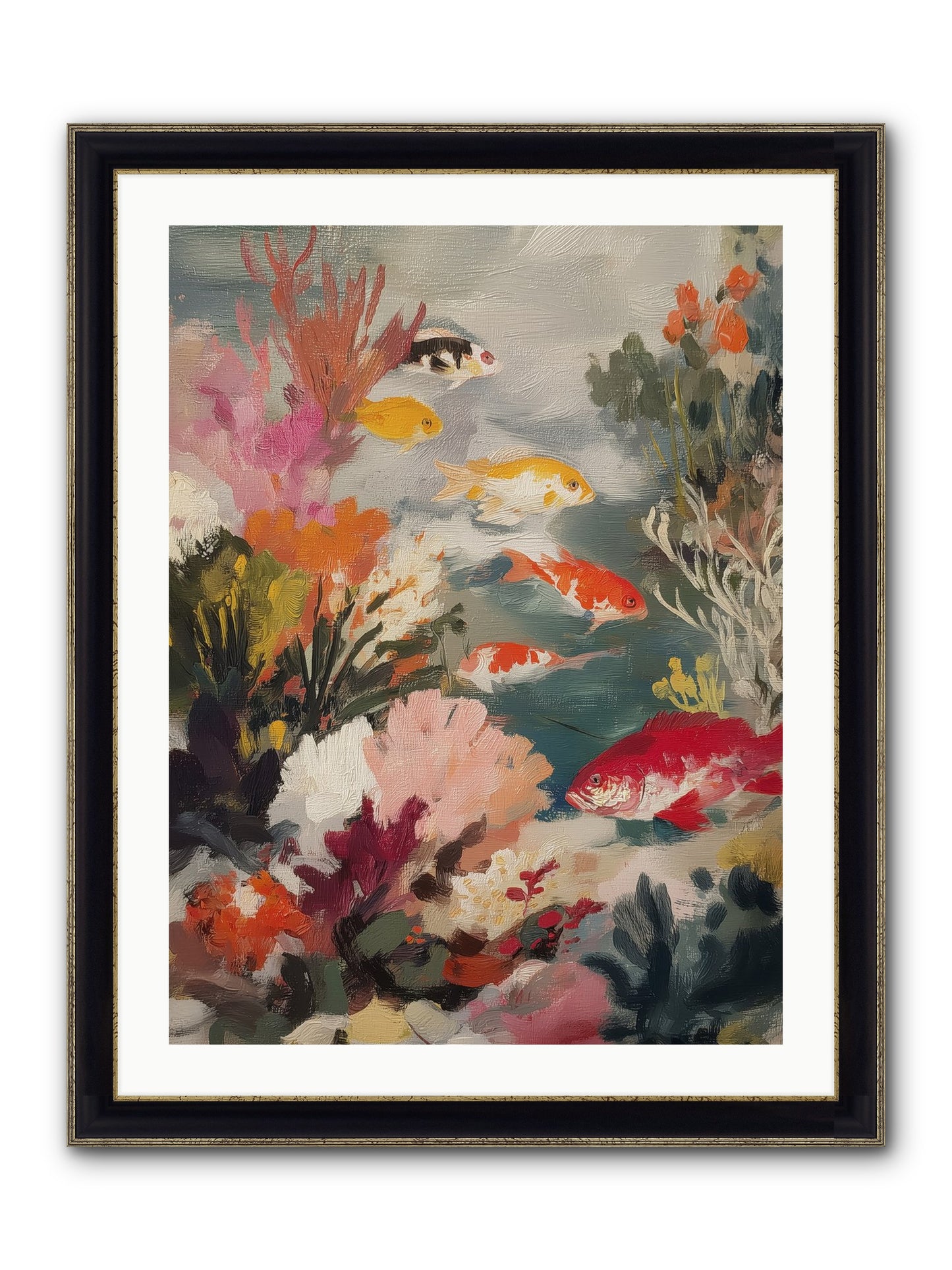 The Shallows Framed Print - Black & Gold 24x32
