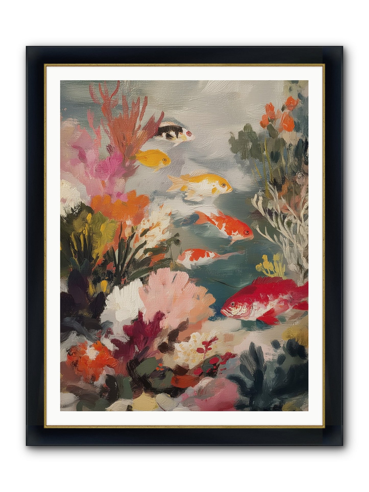 The Shallows Framed Print - Wide Black w/Gold 36x48