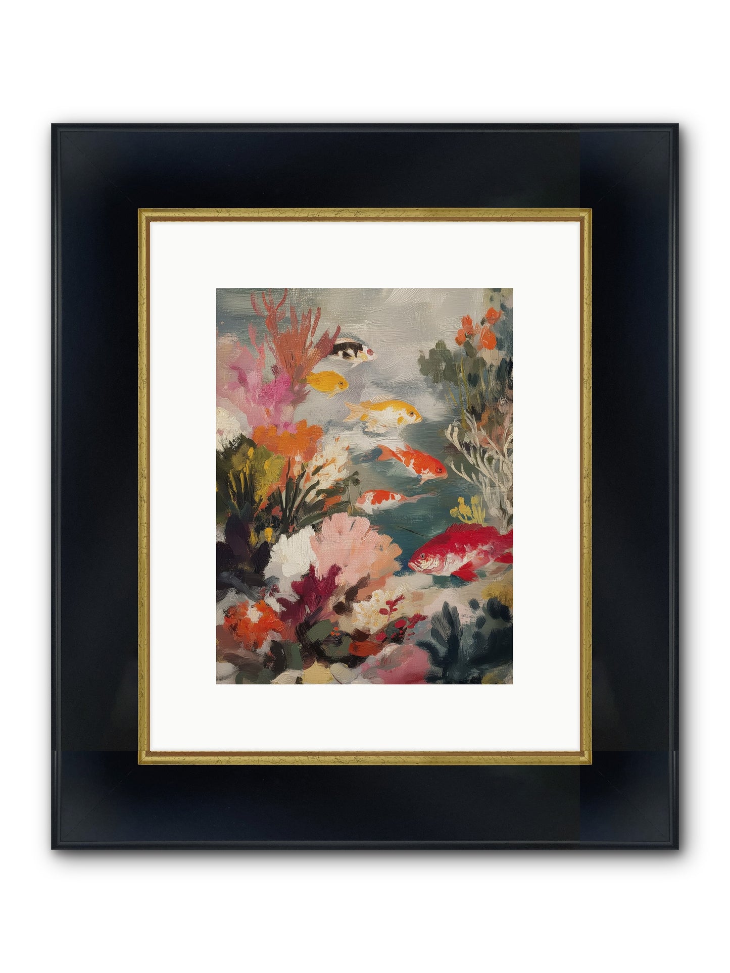 The Shallows Framed Print - Wide Black w/Gold 9x12