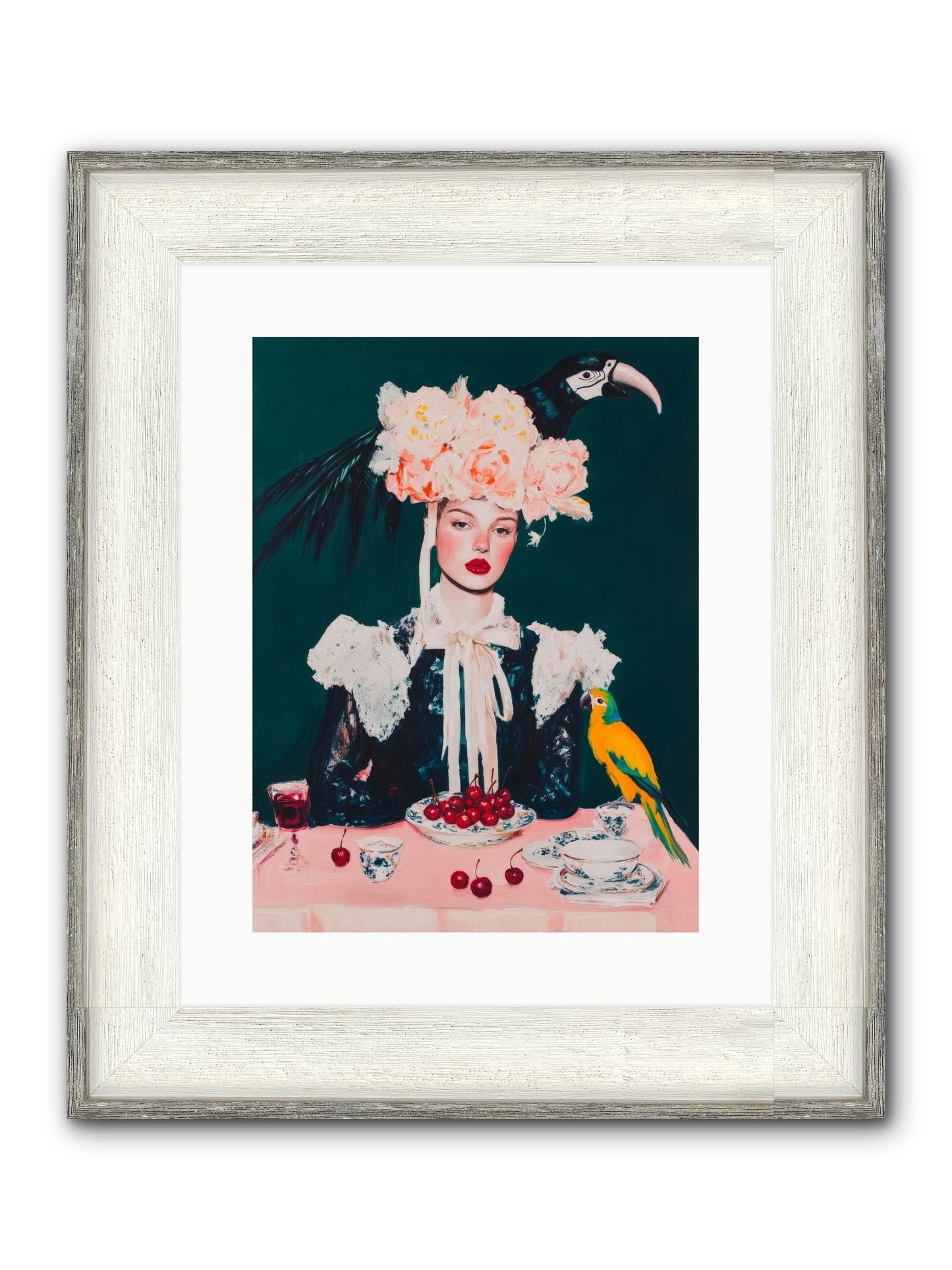 The Sidesaddle Tea Club Framed Print - Driftwood White 12x16