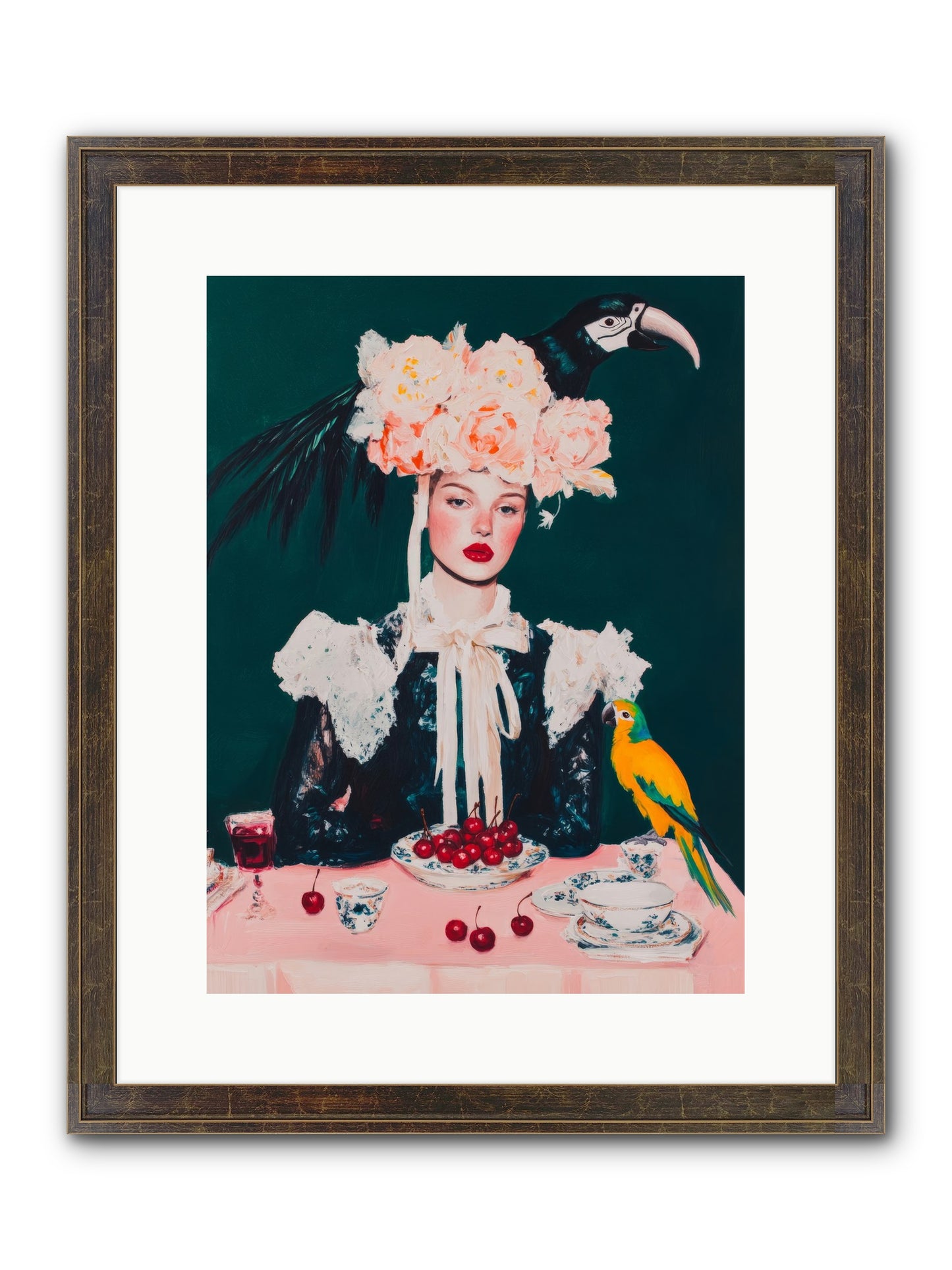 The Sidesaddle Tea Club Framed Print - Slimwoods Black/Gold 12x16