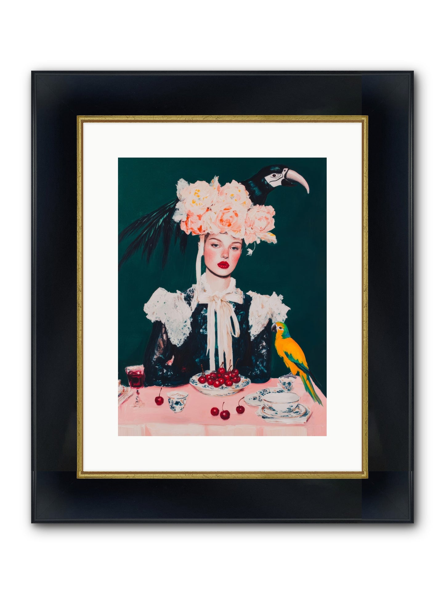 The Sidesaddle Tea Club Framed Print - Wide Black w/Gold 12x16
