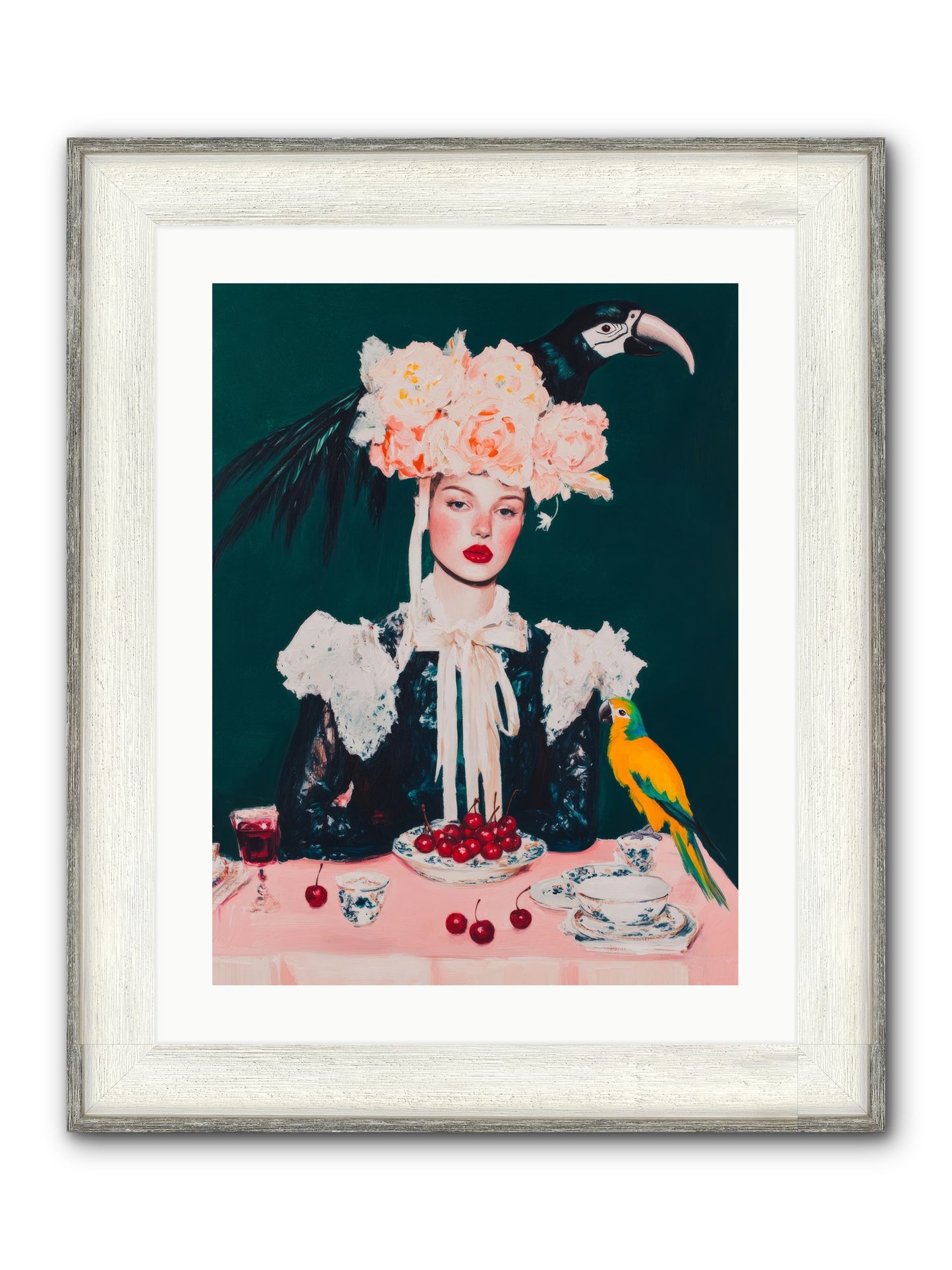 The Sidesaddle Tea Club Framed Print - Driftwood White 18x24