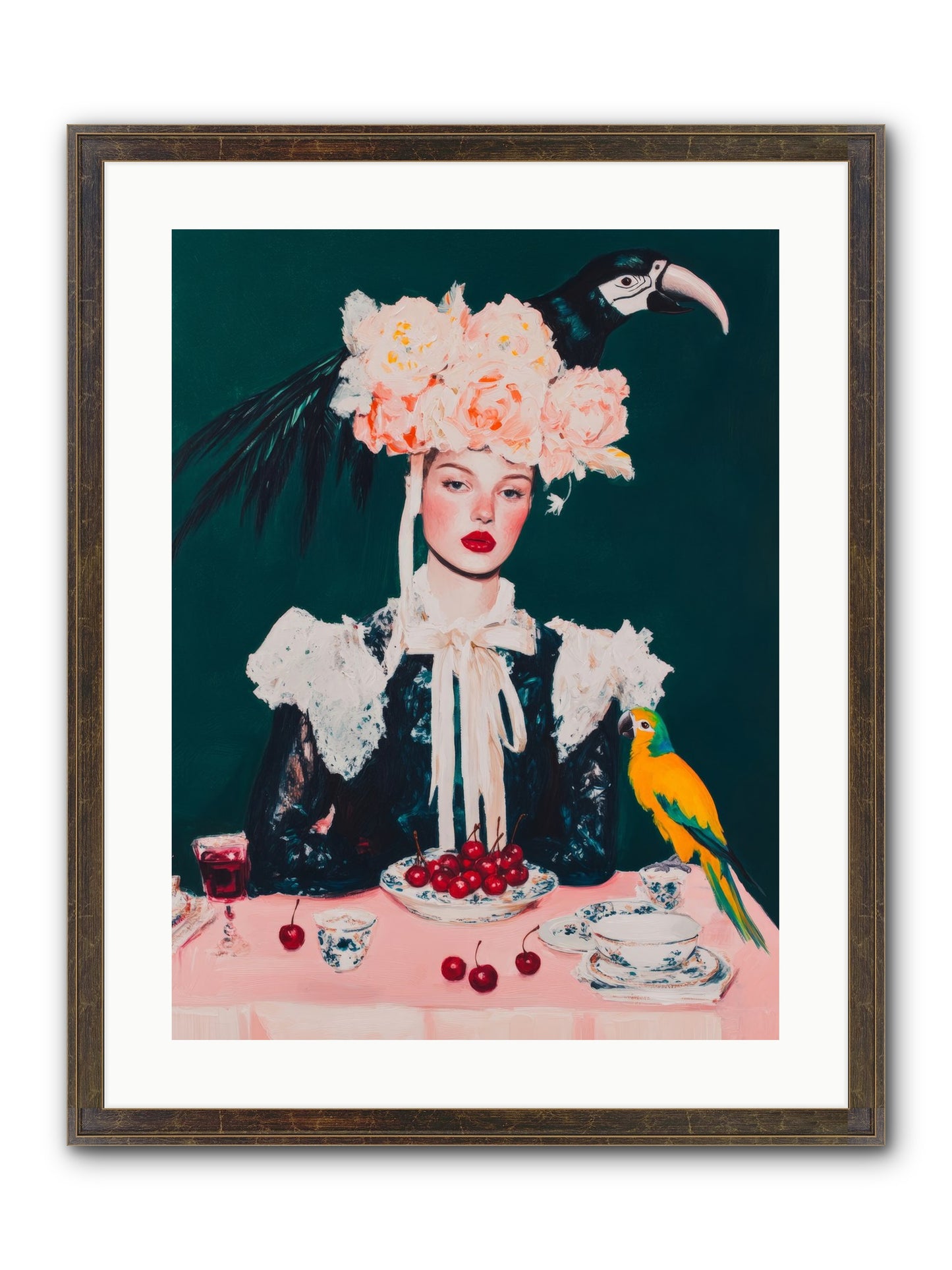 The Sidesaddle Tea Club Framed Print - Slimwoods Black/Gold 18x24