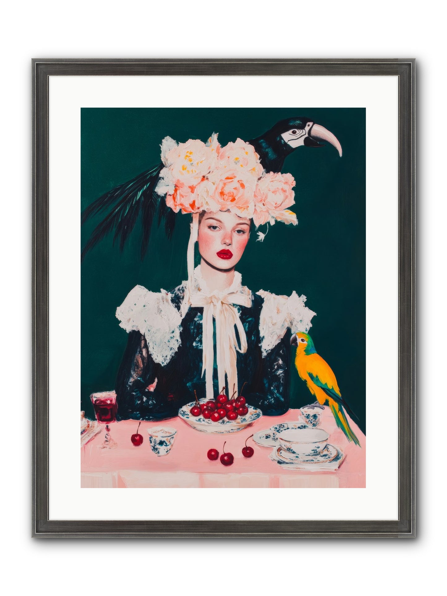 The Sidesaddle Tea Club Framed Print - Slimwoods Black/Silver 18x24