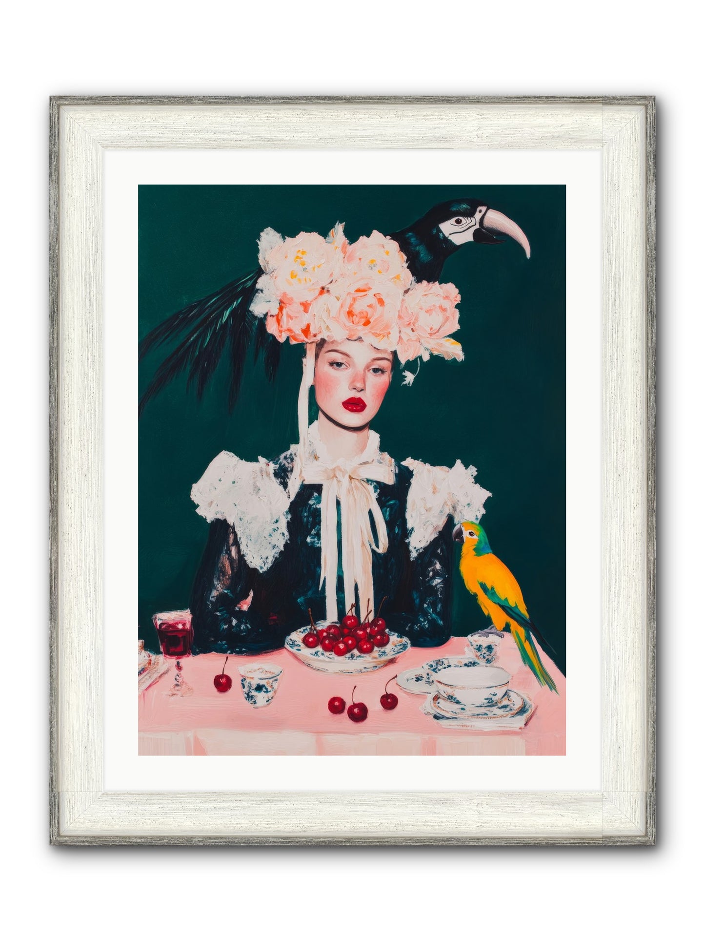 The Sidesaddle Tea Club Framed Print - Driftwood White 24x32