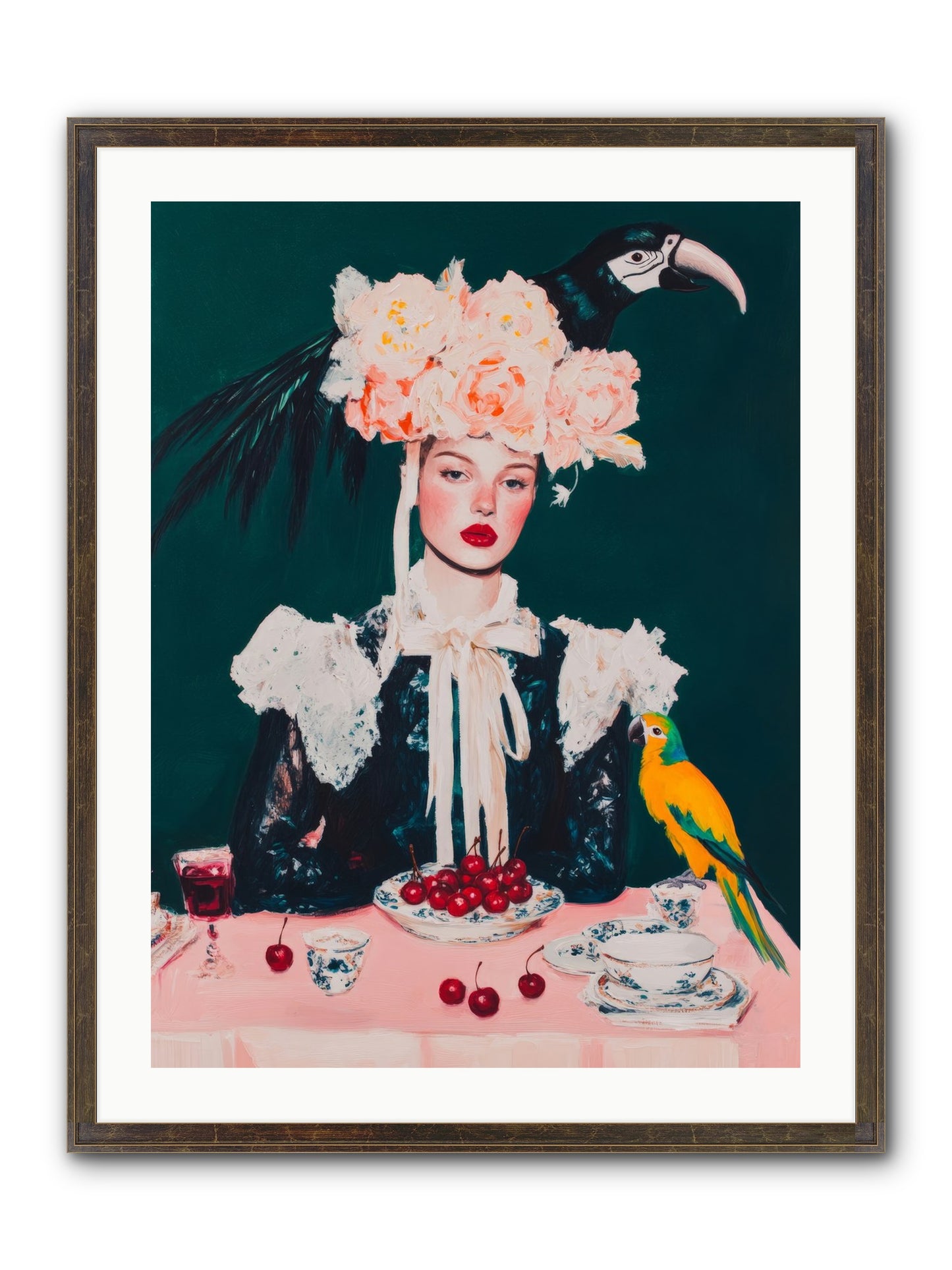 The Sidesaddle Tea Club Framed Print - Slimwoods Black/Gold 24x32