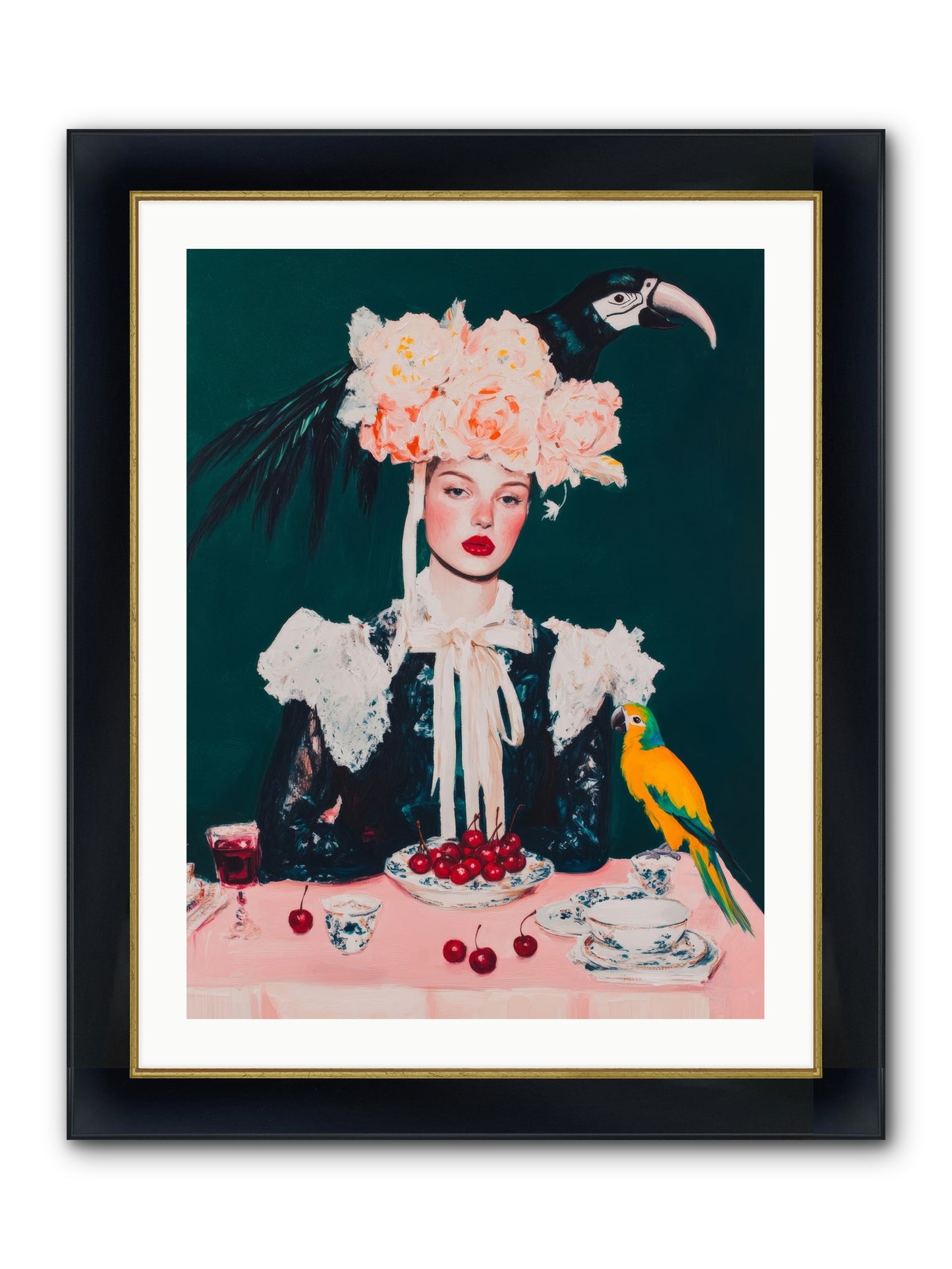 The Sidesaddle Tea Club Framed Print - Wide Black w/Gold 24x32