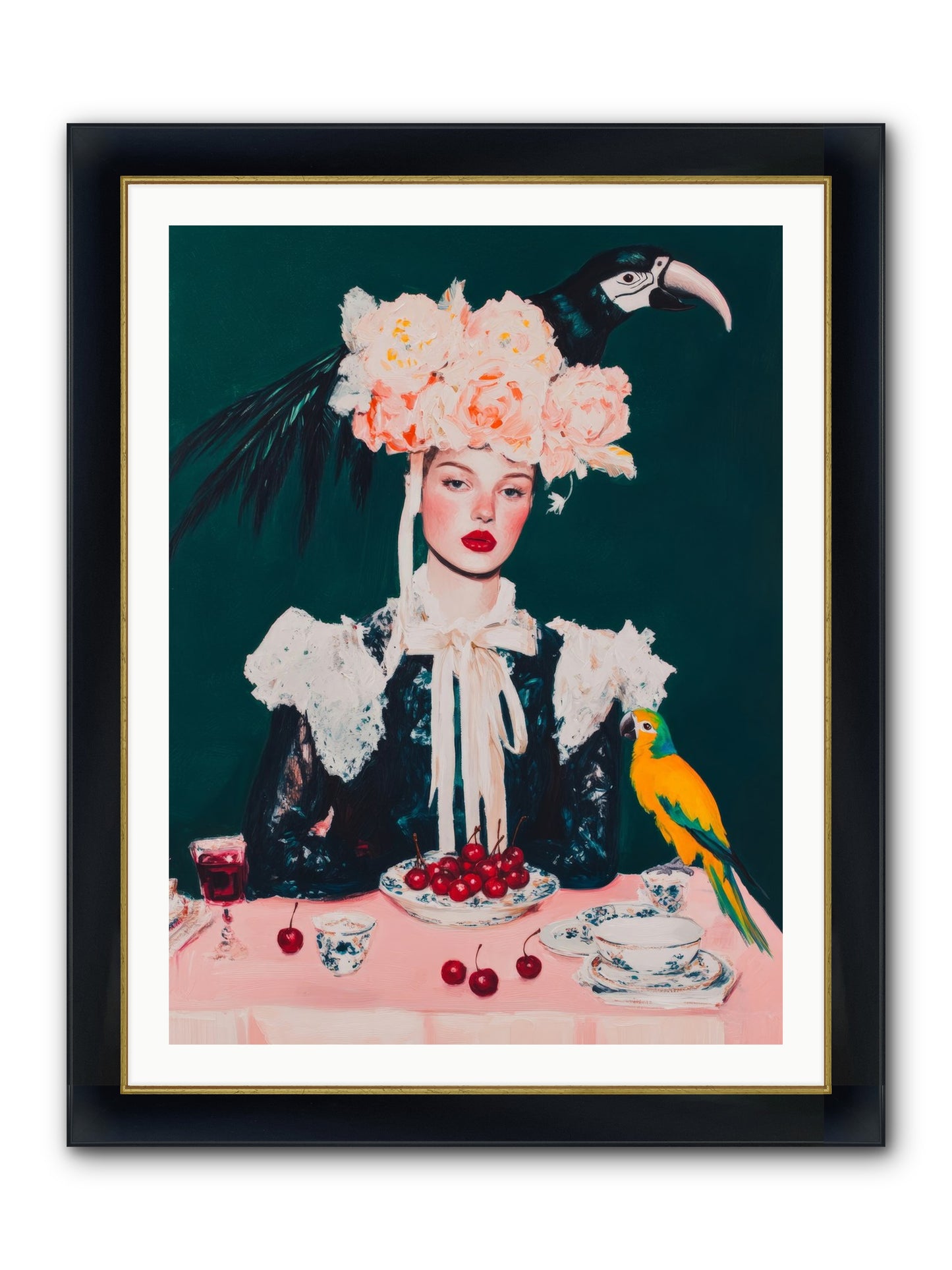 The Sidesaddle Tea Club Framed Print - Wide Black w/Gold 30x40