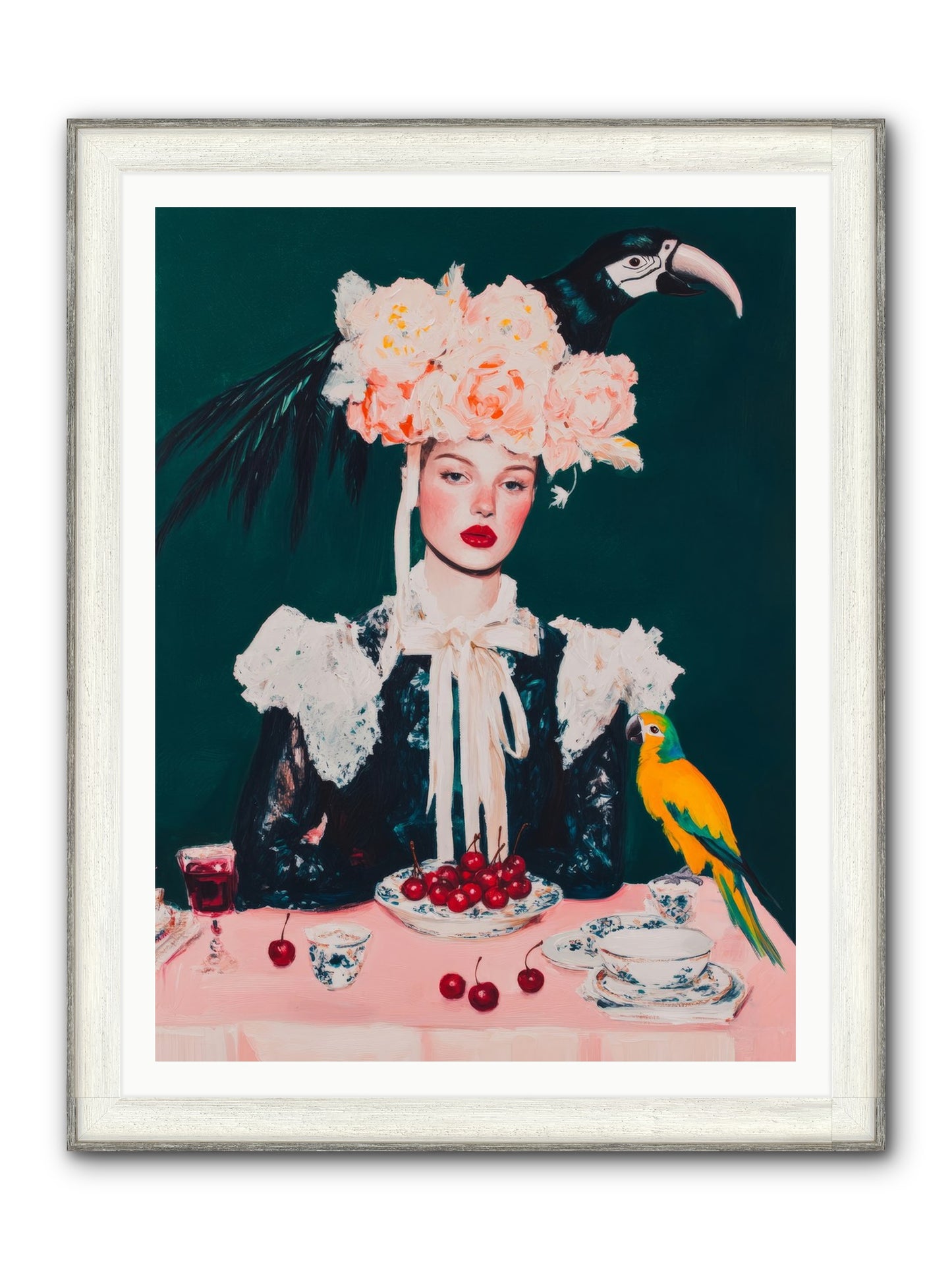 The Sidesaddle Tea Club Framed Print - Driftwood White 36x48