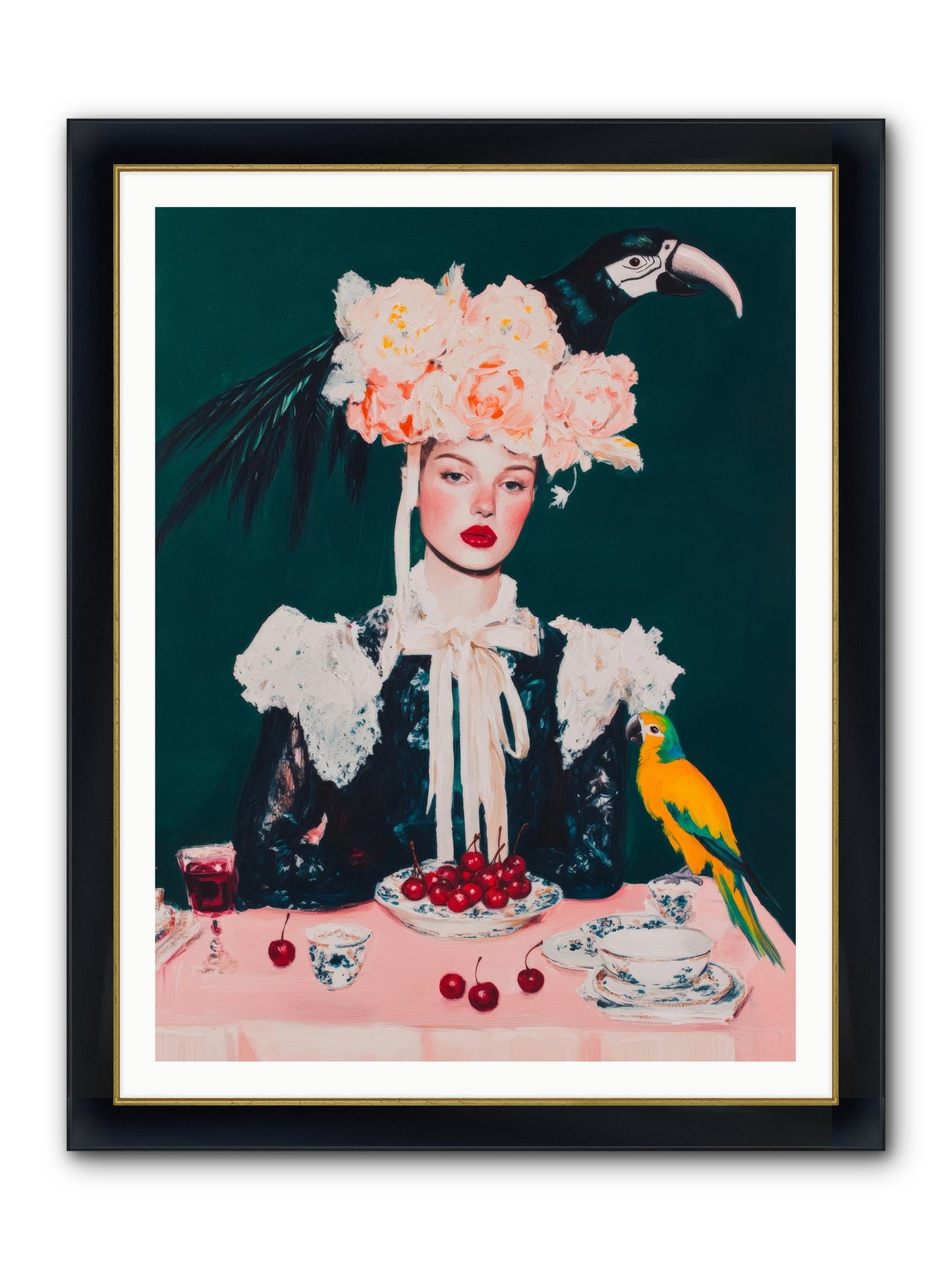 The Sidesaddle Tea Club Framed Print - Wide Black w/Gold 36x48
