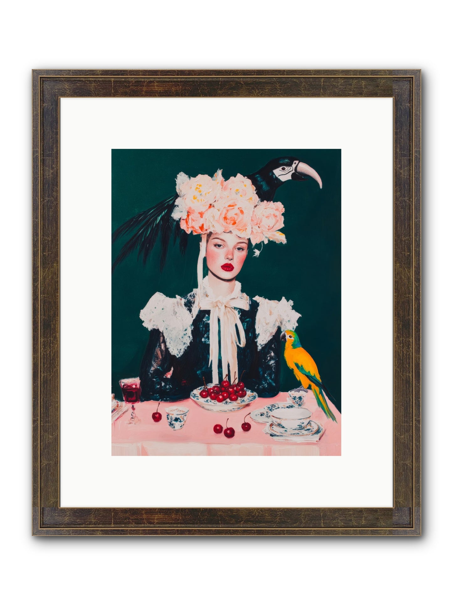 The Sidesaddle Tea Club Framed Print - Slimwoods Black/Gold 9x12