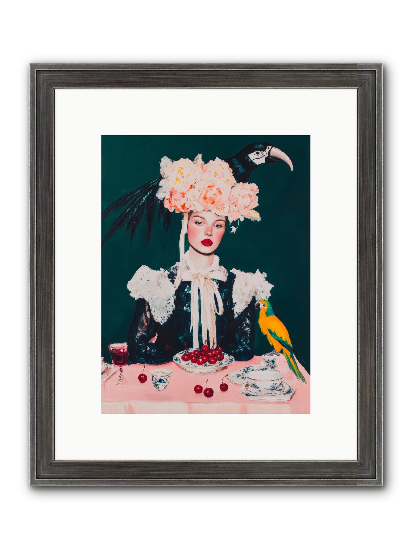 The Sidesaddle Tea Club Framed Print - Slimwoods Black/Silver 9x12