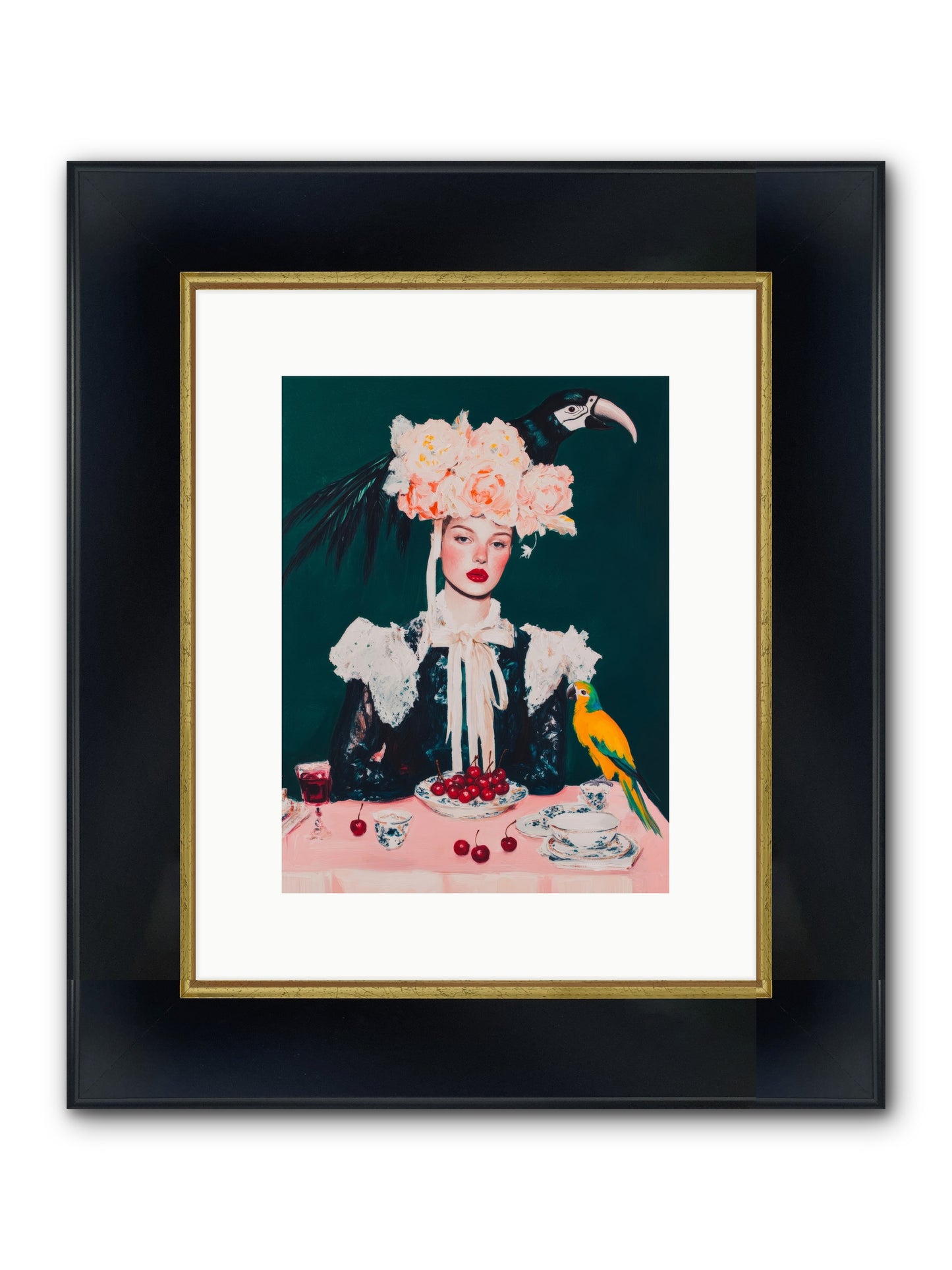 The Sidesaddle Tea Club Framed Print - Wide Black w/Gold 9x12