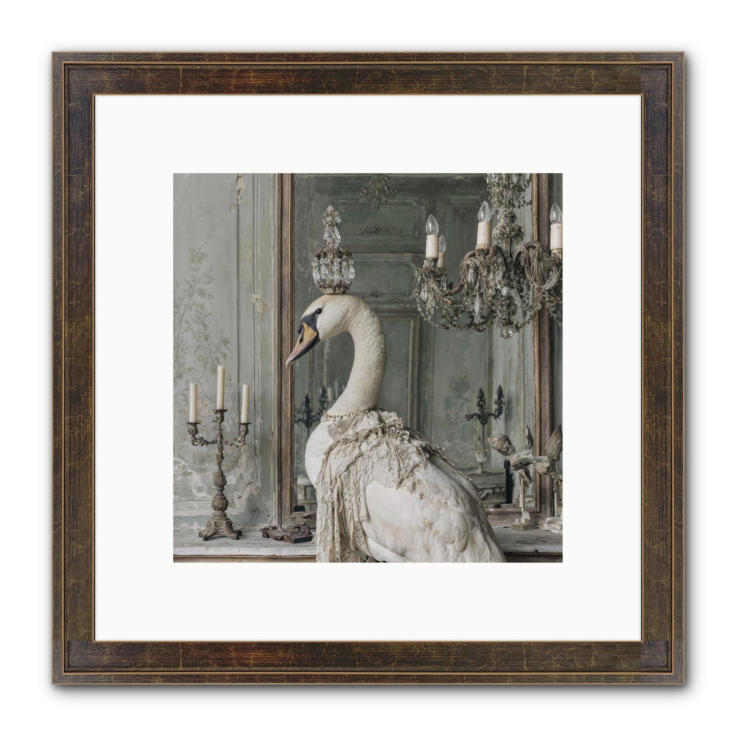 The Silver Country Framed Print - Slimwoods Black/Gold 10x10