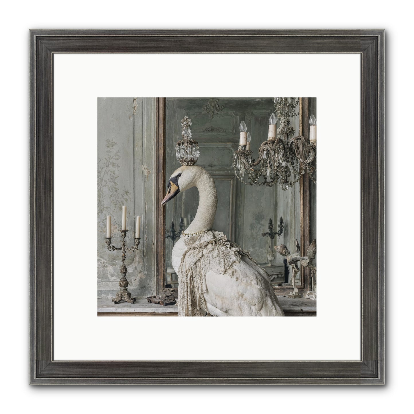 The Silver Country Framed Print - Slimwoods Black/Silver 10x10