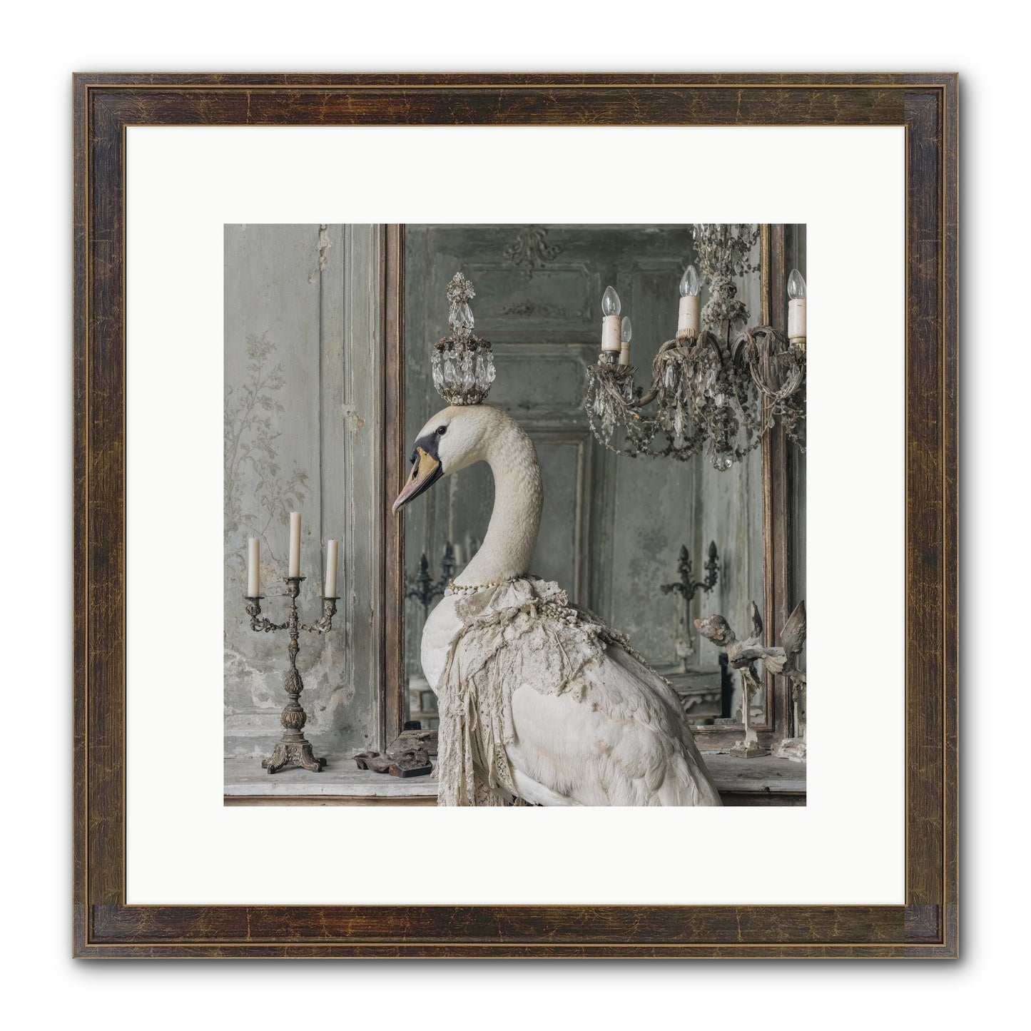 The Silver Country Framed Print - Slimwoods Black/Gold 12x12