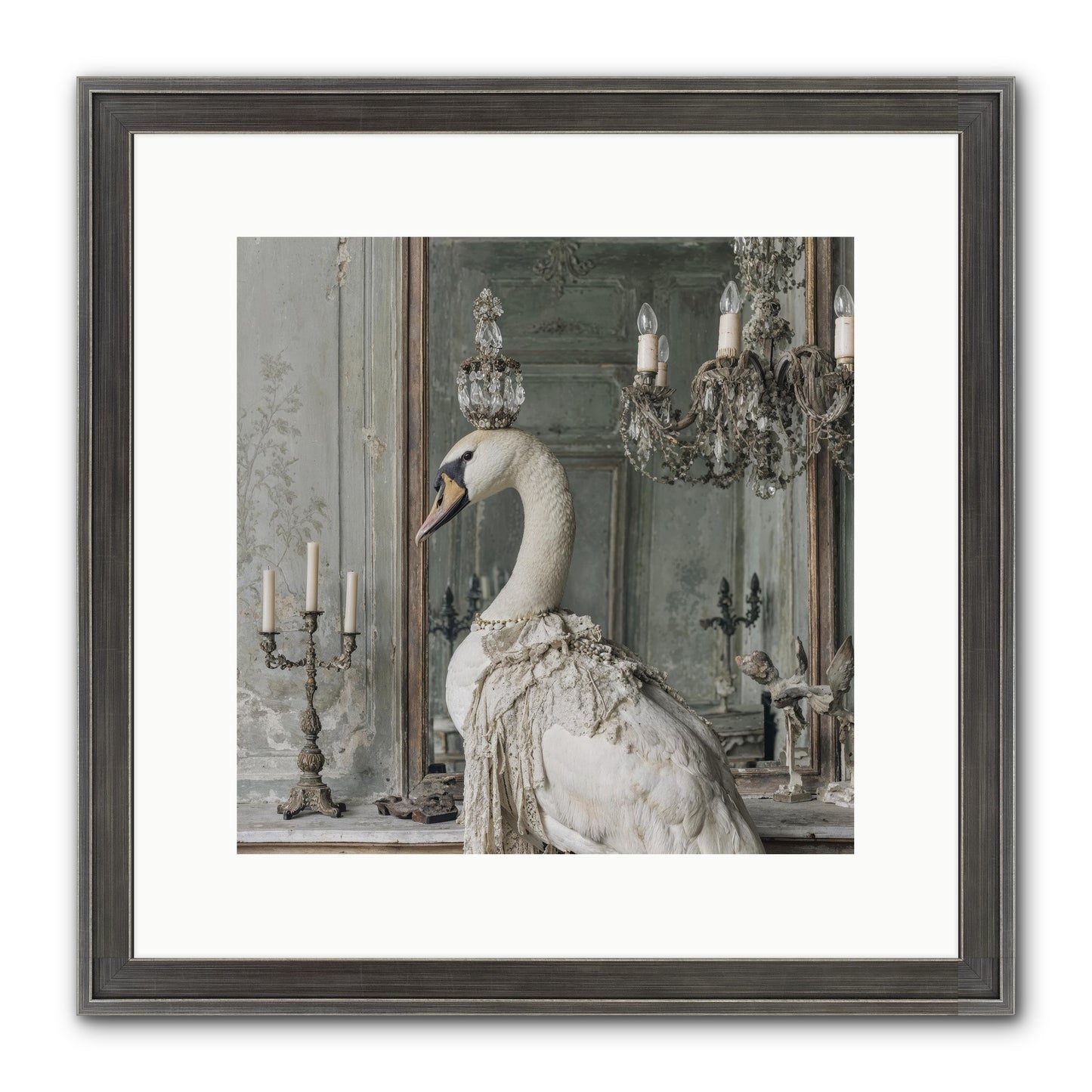 The Silver Country Framed Print - Slimwoods Black/Silver 12x12