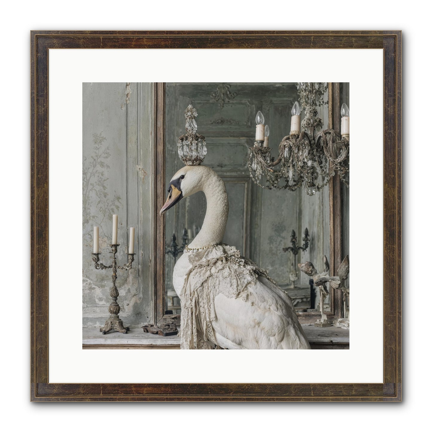 The Silver Country Framed Print - Slimwoods Black/Gold 16x16