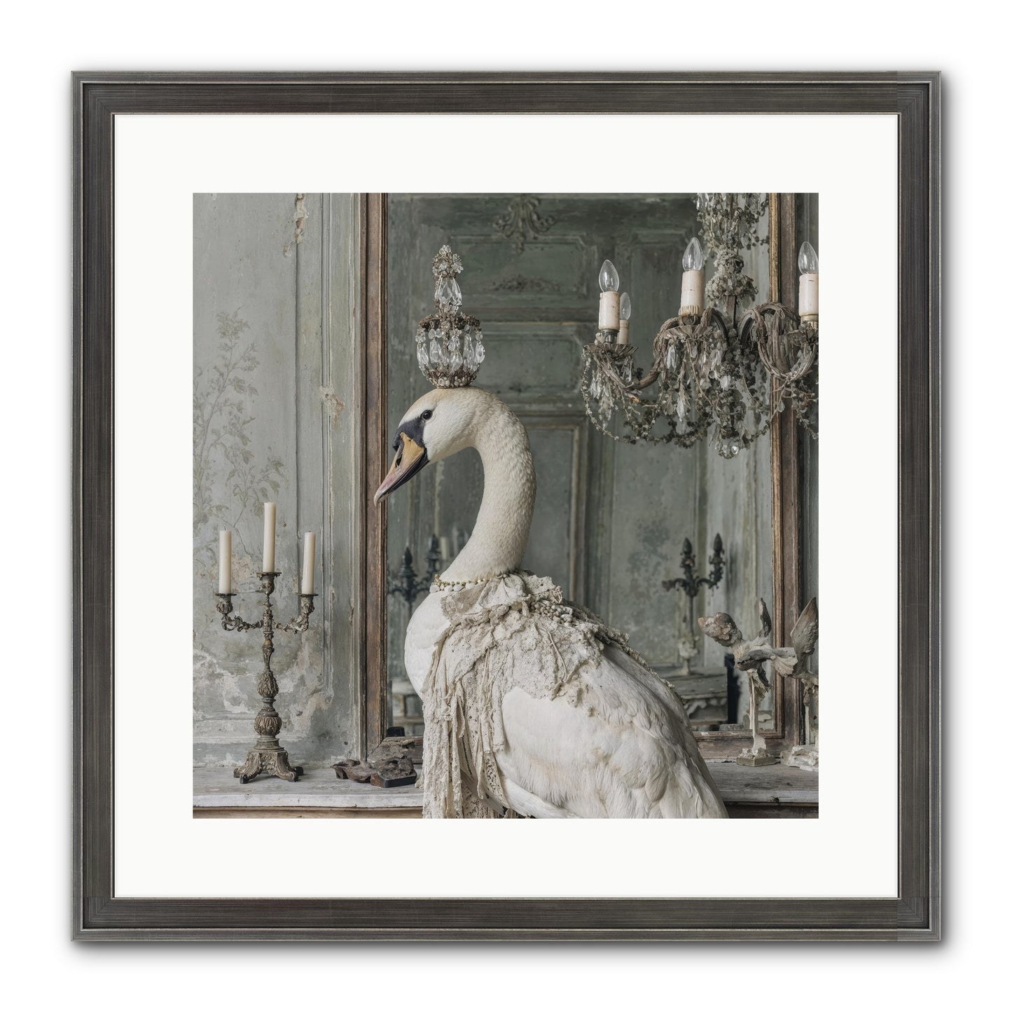 The Silver Country Framed Print - Slimwoods Black/Silver 16x16