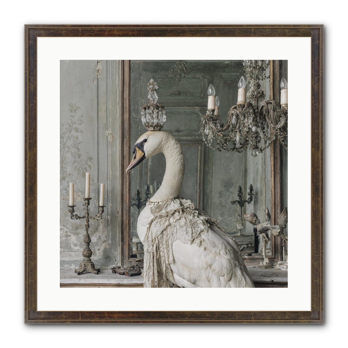 The Silver Country Framed Print - Slimwoods Black/Gold 20x20