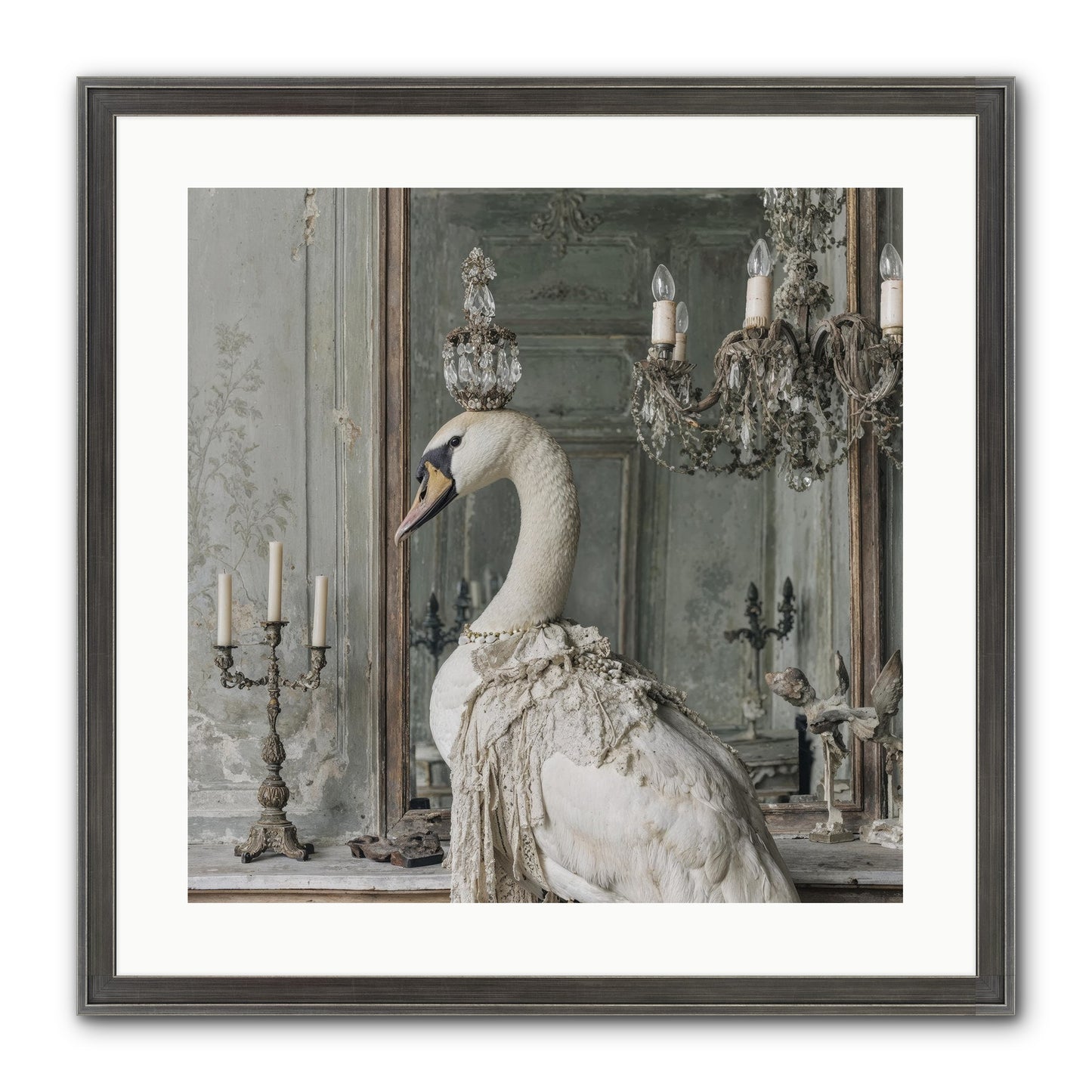 The Silver Country Framed Print - Slimwoods Black/Silver 20x20
