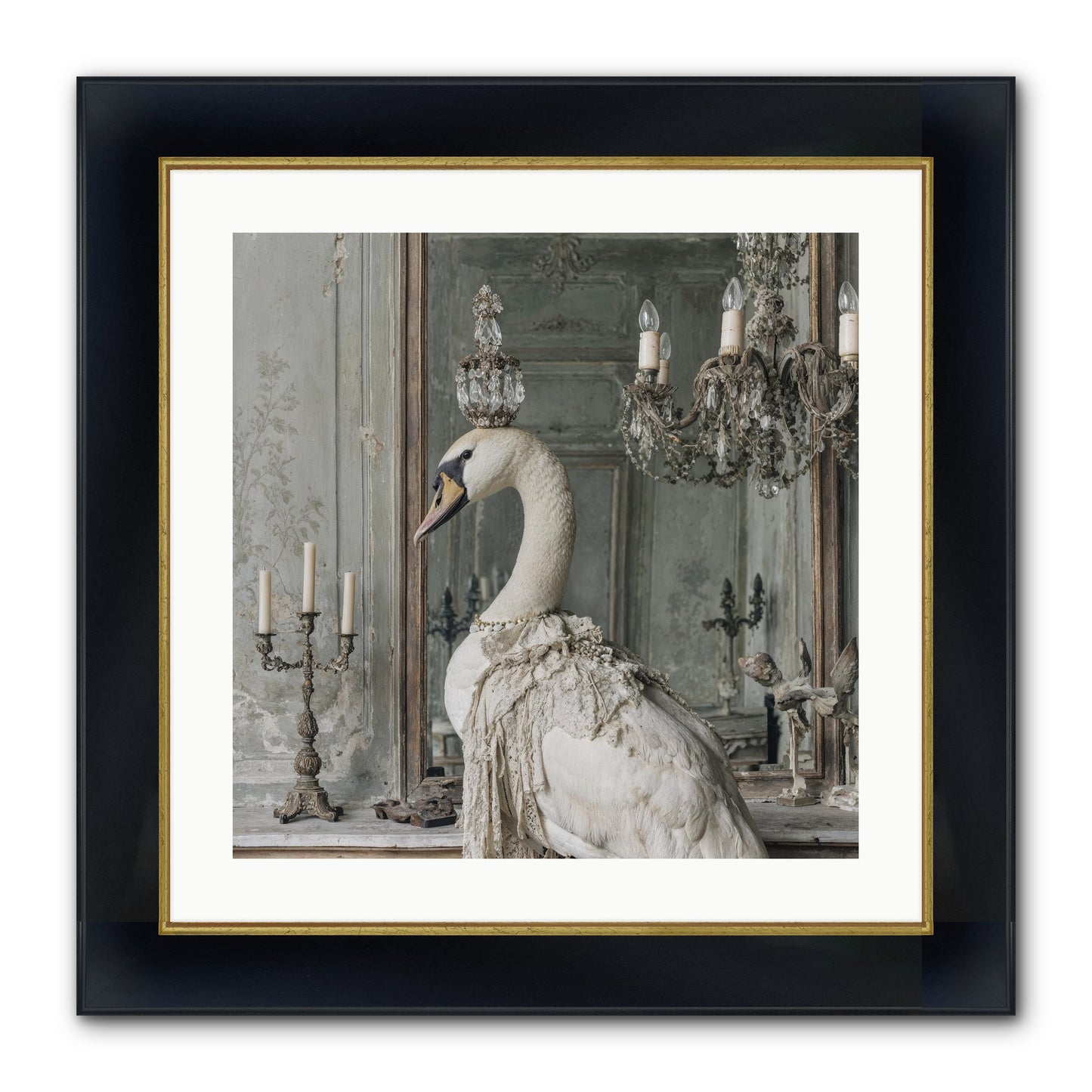 The Silver Country Framed Print - Wide Black w/Gold 20x20