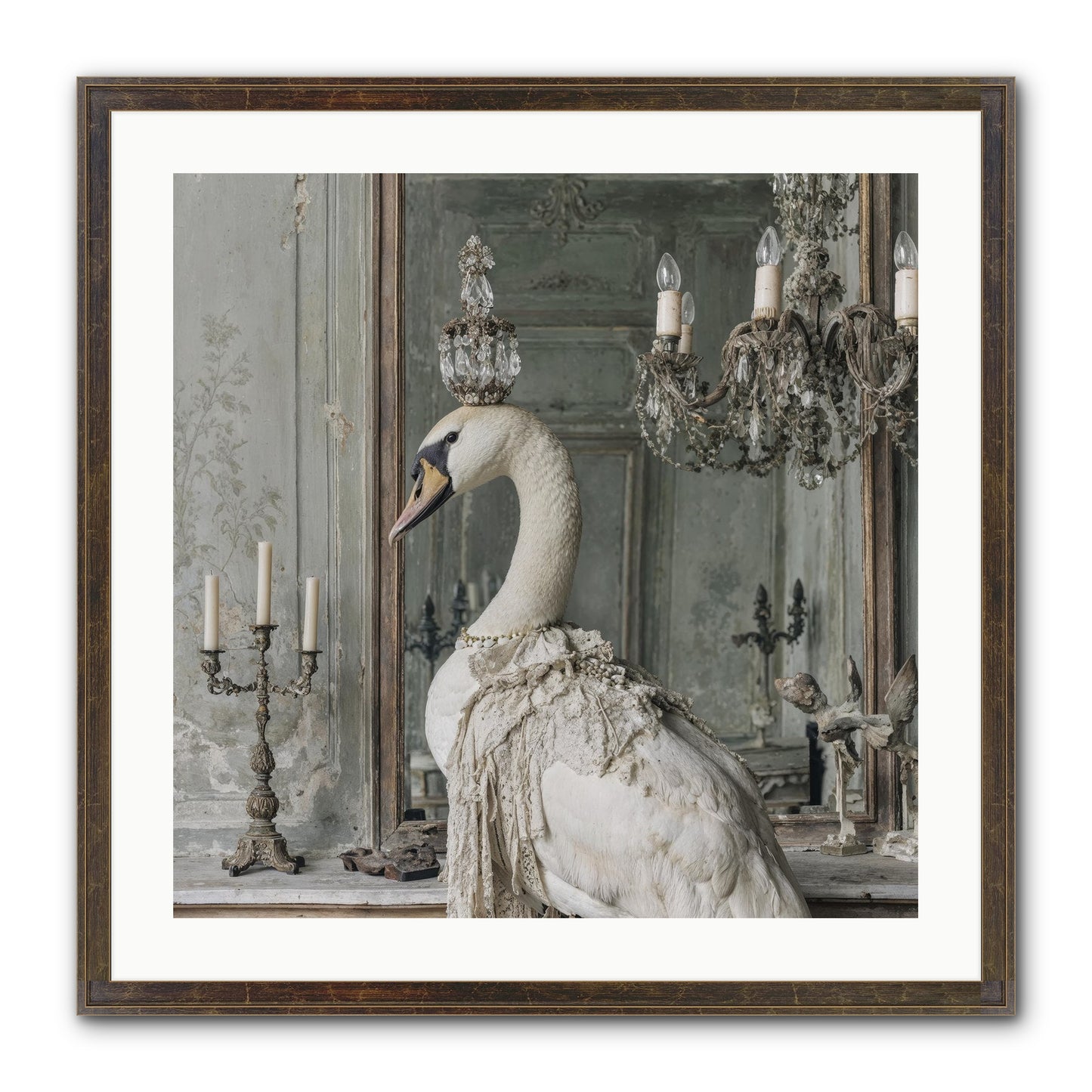 The Silver Country Framed Print - Slimwoods Black/Gold 24x24