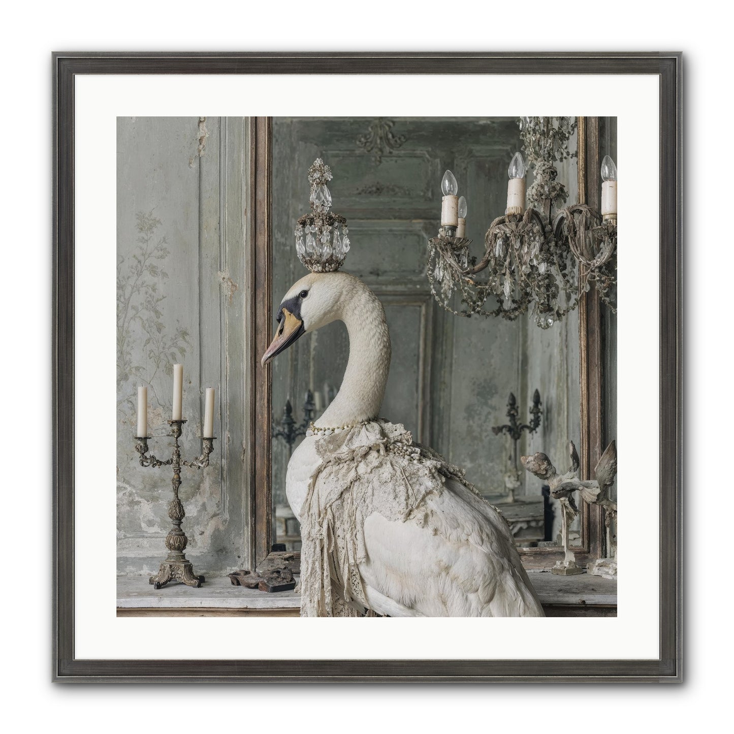 The Silver Country Framed Print - Slimwoods Black/Silver 24x24