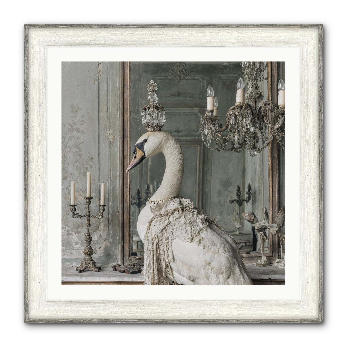 The Silver Country Framed Print - Driftwood White 30x30