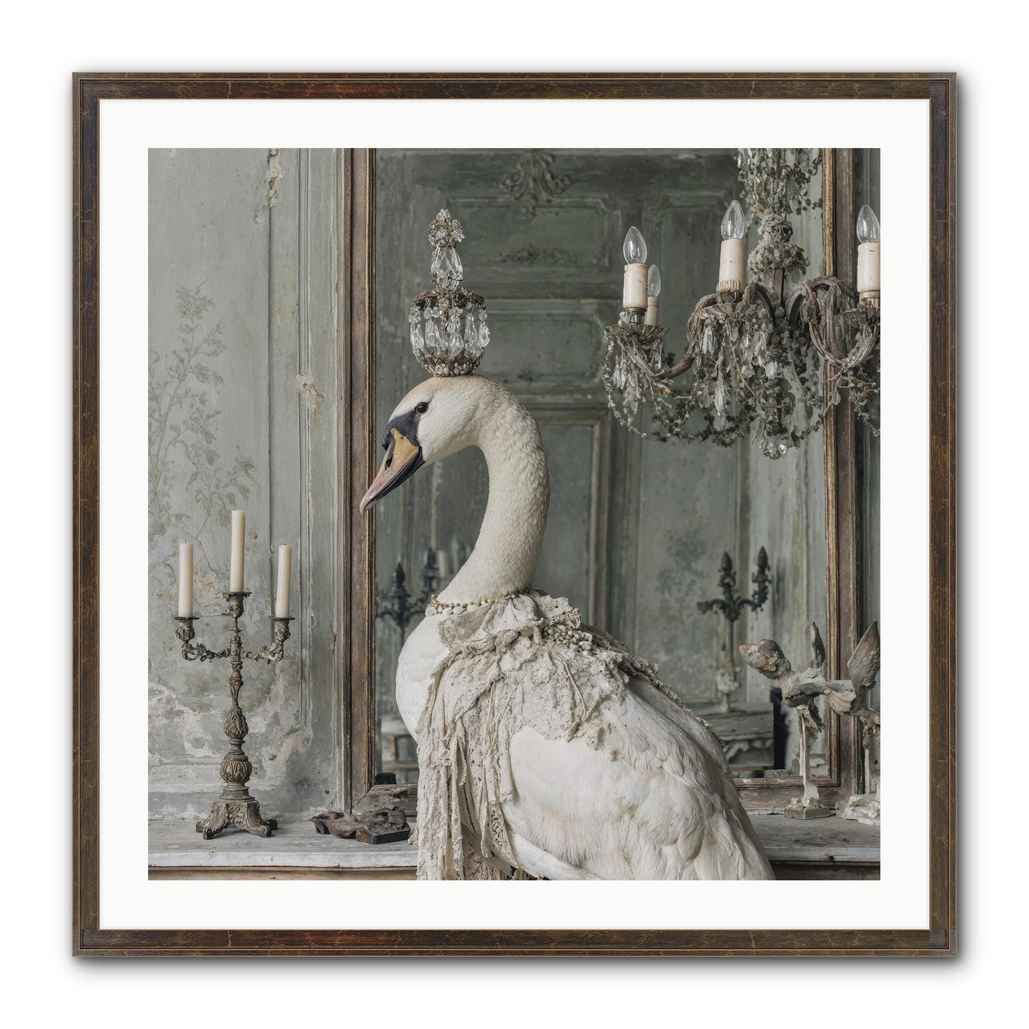 The Silver Country Framed Print - Slimwoods Black/Gold 30x30