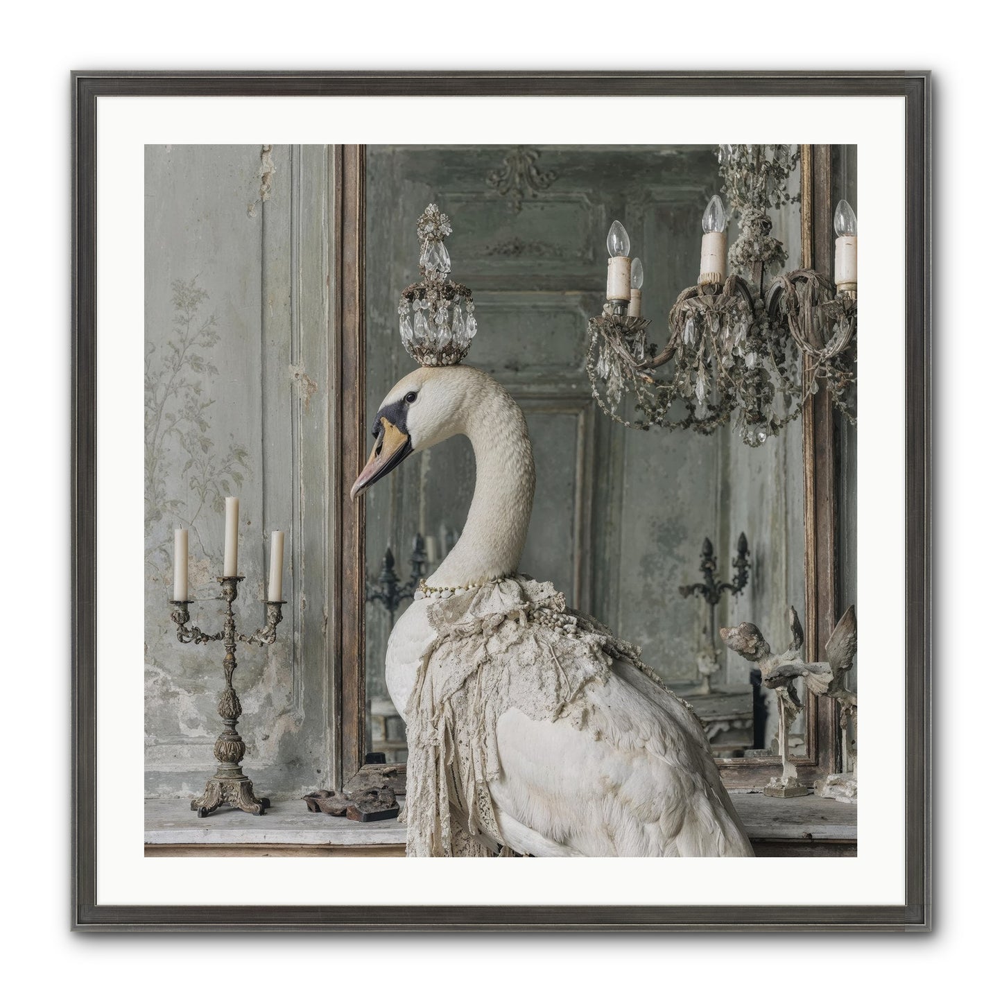 The Silver Country Framed Print - Slimwoods Black/Silver 30x30