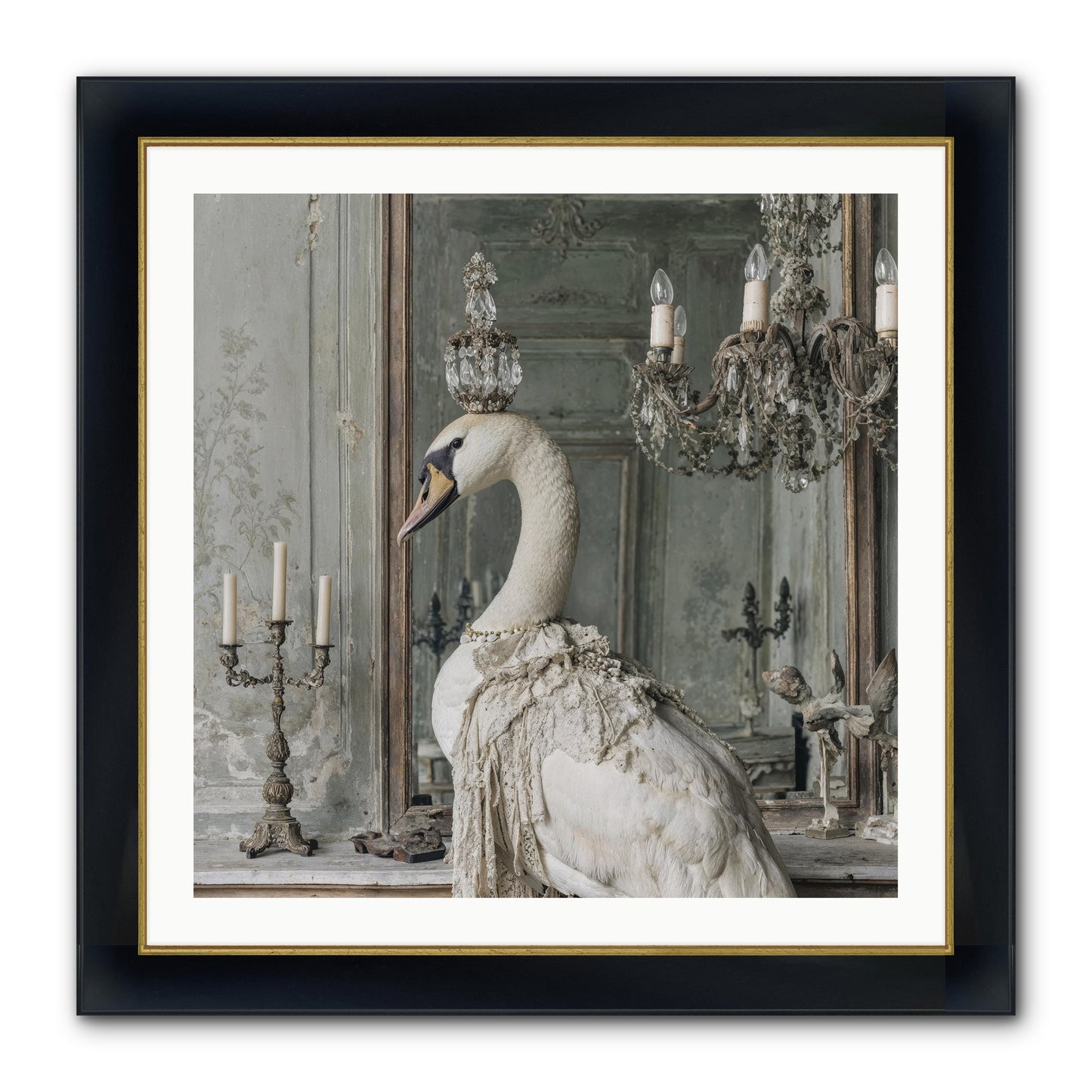The Silver Country Framed Print - Wide Black w/Gold 30x30