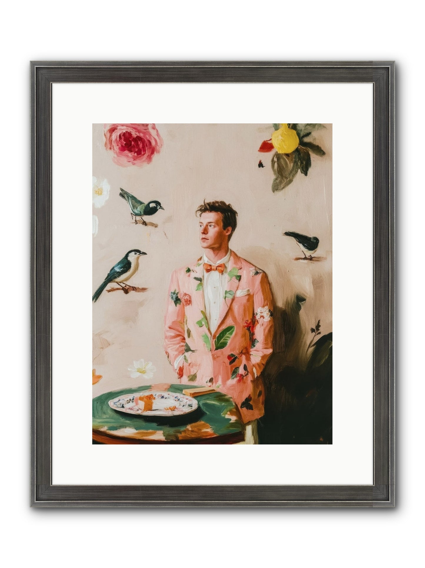 The Silver Hyacinth Framed Print - Slimwoods Black/Silver 12x16