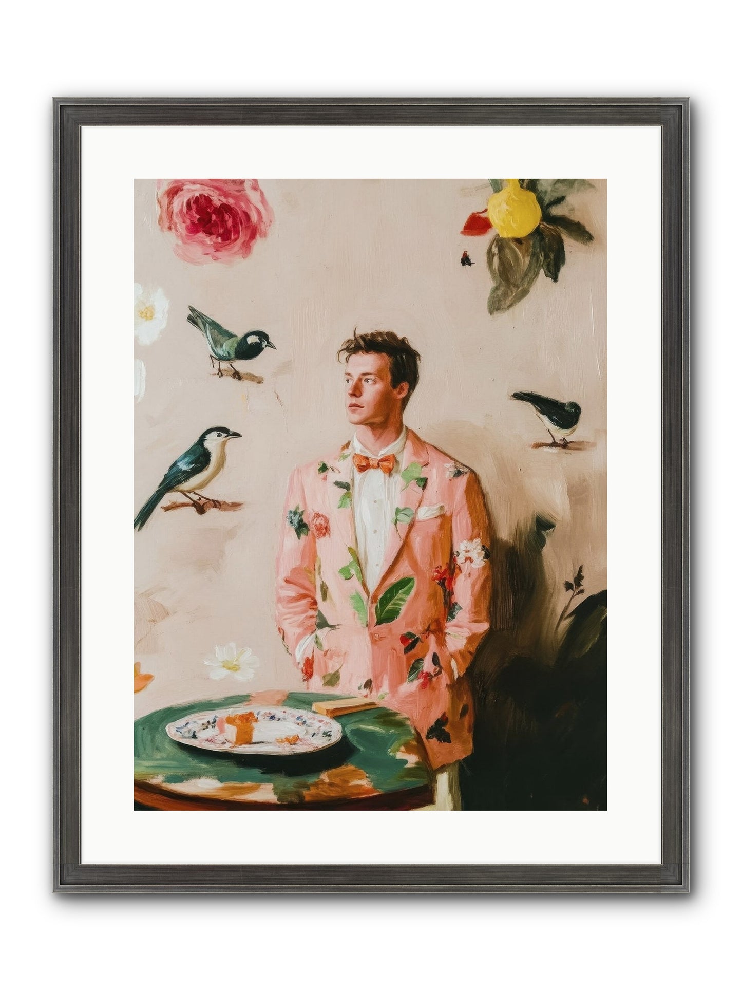 The Silver Hyacinth Framed Print - Slimwoods Black/Silver 18x24