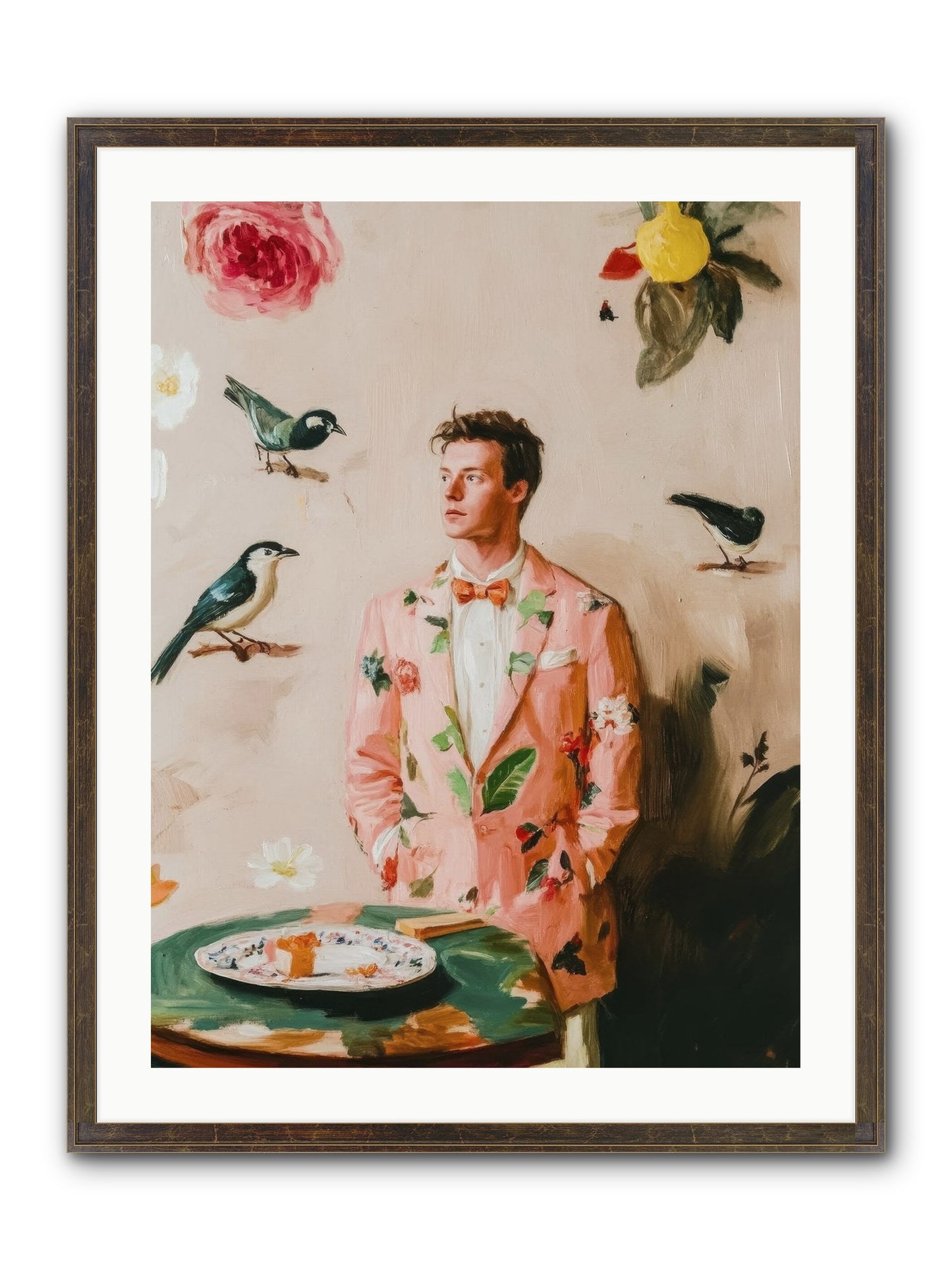 The Silver Hyacinth Framed Print - Slimwoods Black/Gold 24x32