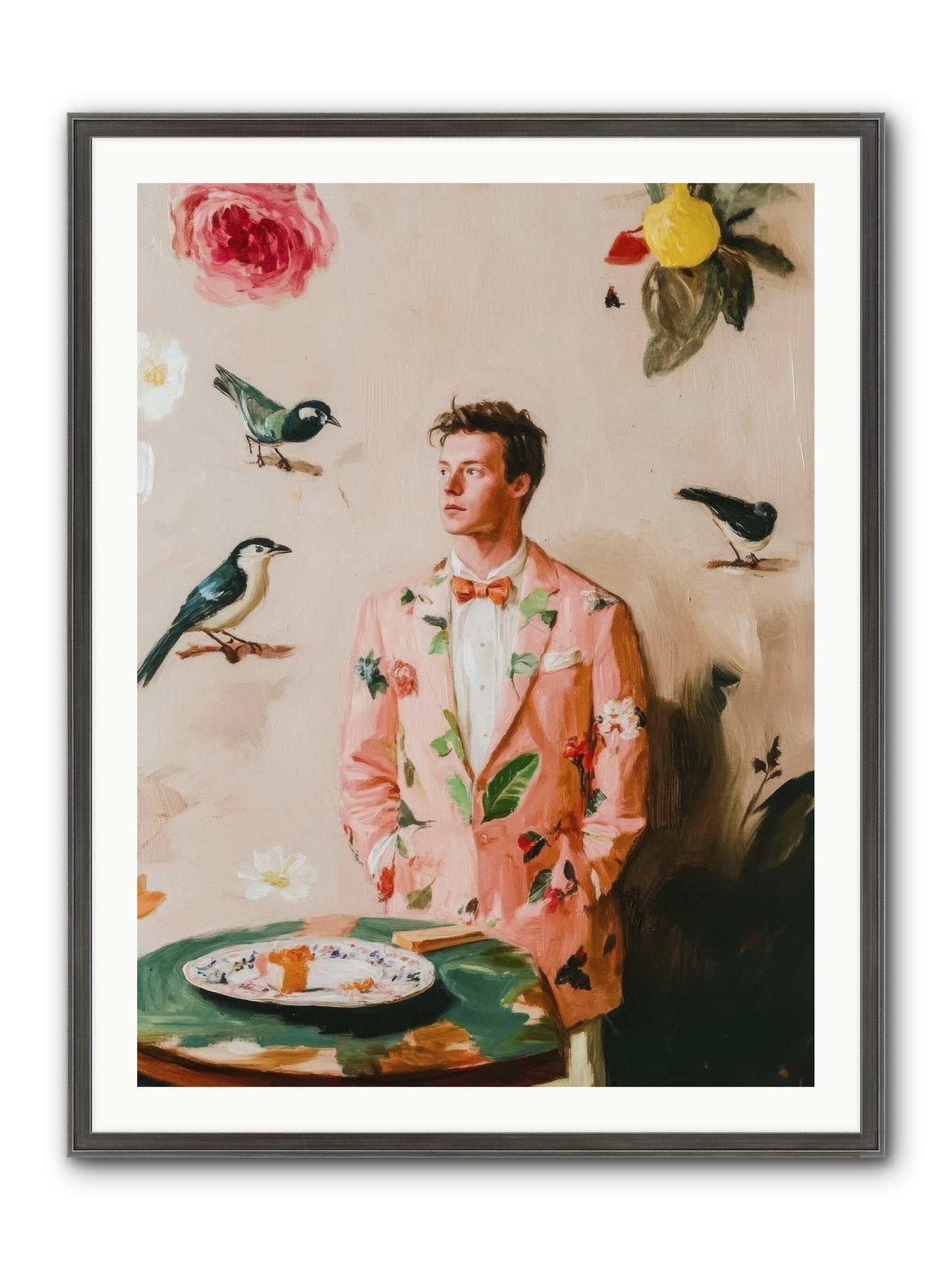 The Silver Hyacinth Framed Print - Slimwoods Black/Silver 30x40
