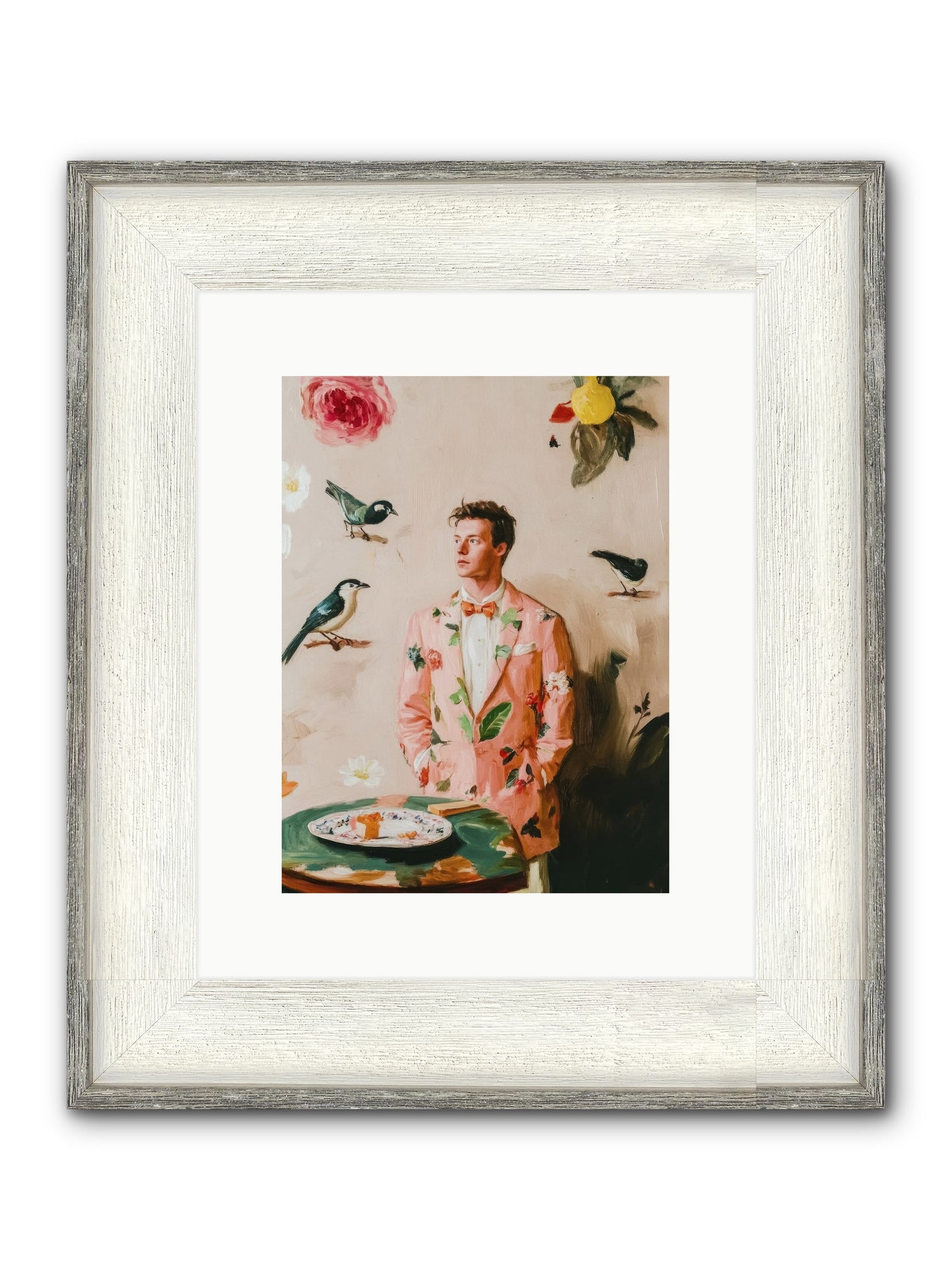 The Silver Hyacinth Framed Print - Driftwood White 9x12