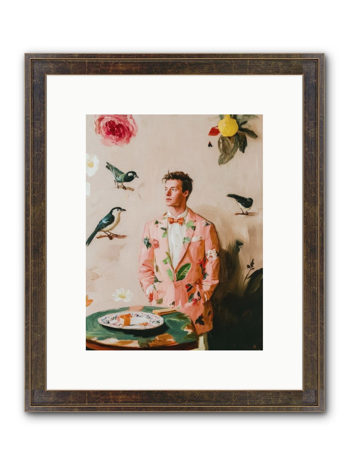 The Silver Hyacinth Framed Print - Slimwoods Black/Gold 9x12