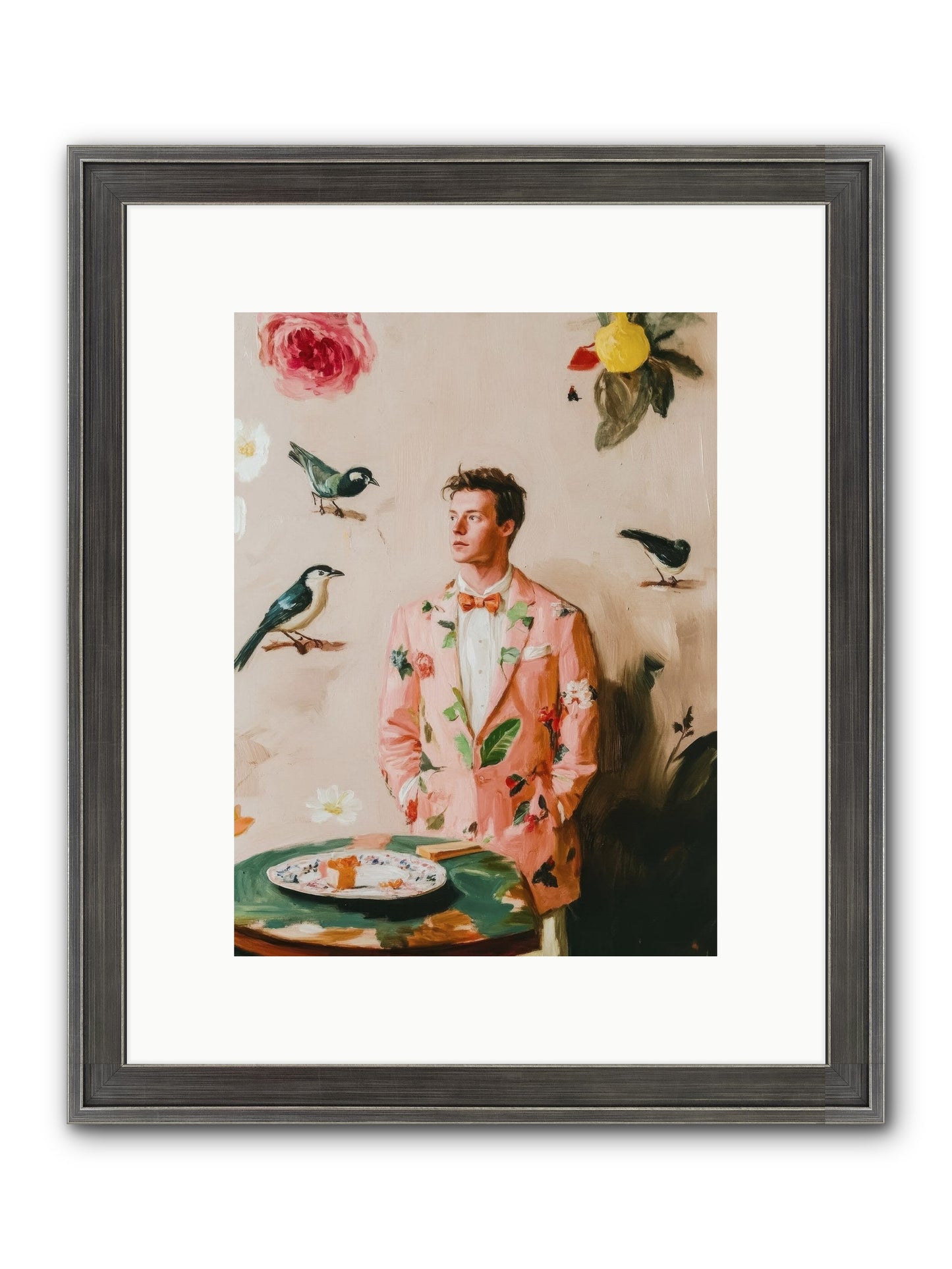The Silver Hyacinth Framed Print - Slimwoods Black/Silver 9x12