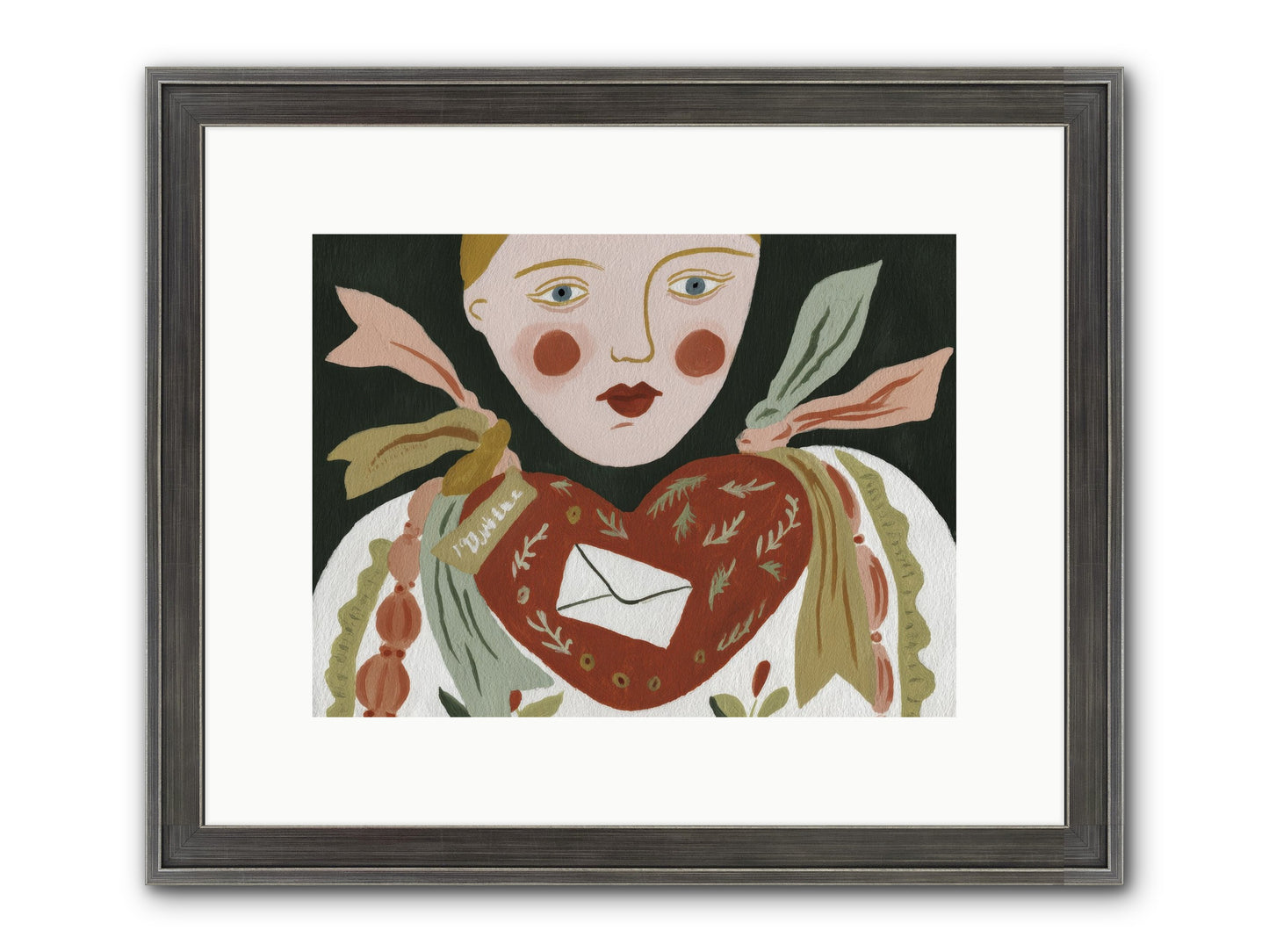 The Sketchbook Of Hearts Framed Print - Slimwoods Black/Silver 12x9