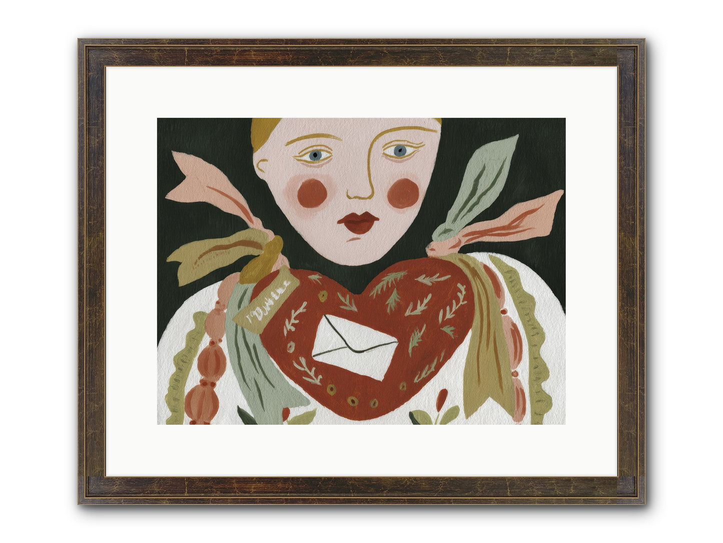 The Sketchbook Of Hearts Framed Print - Slimwoods Black/Gold 16x12